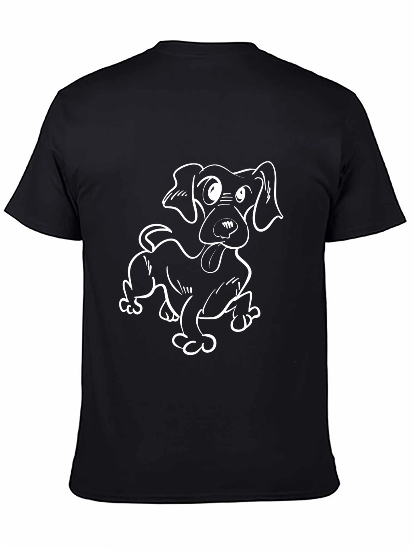 Black Dog Graphic Black T-Shirt - Casual Comfort view 4