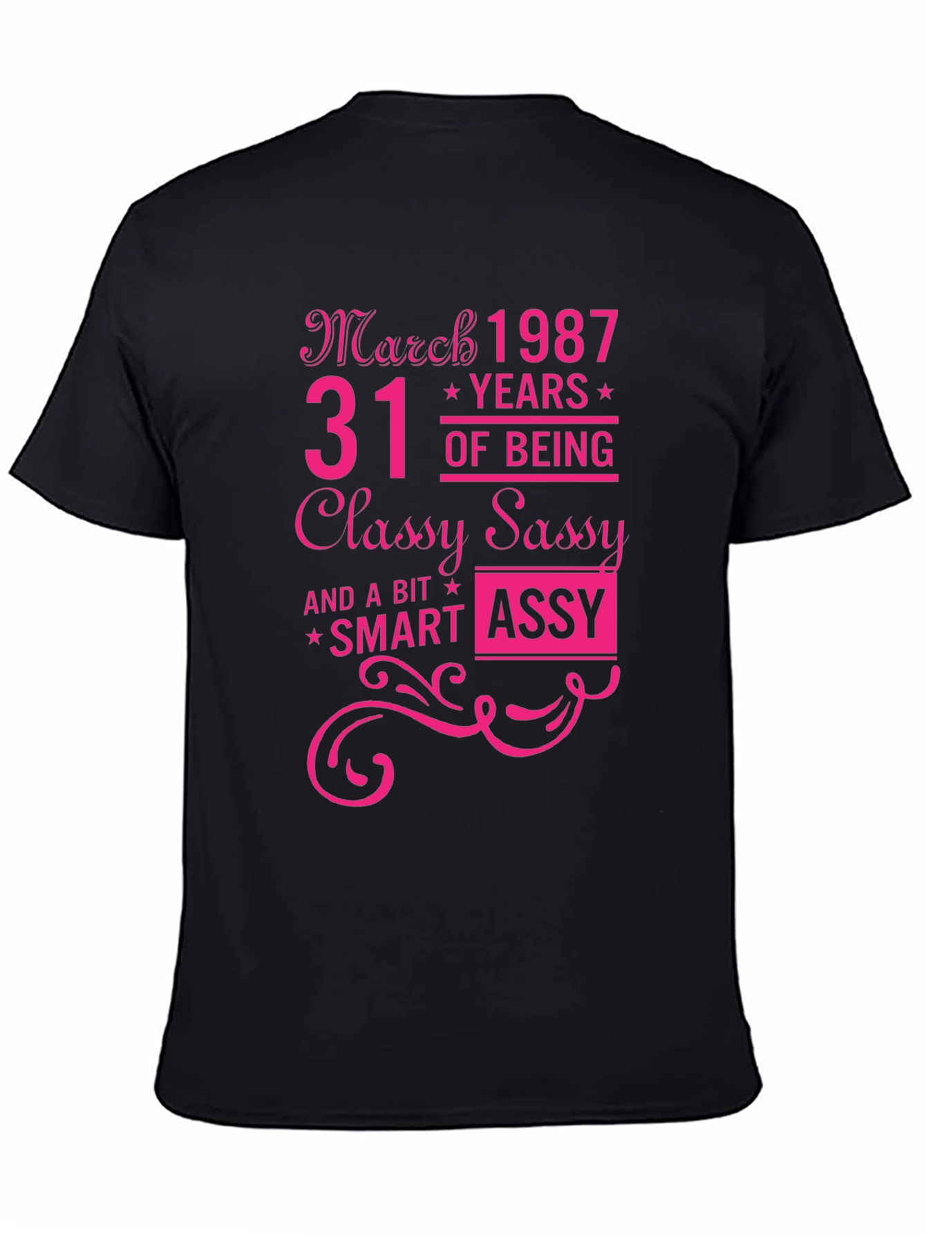 Black March 1987 Birthday Shirt view 4