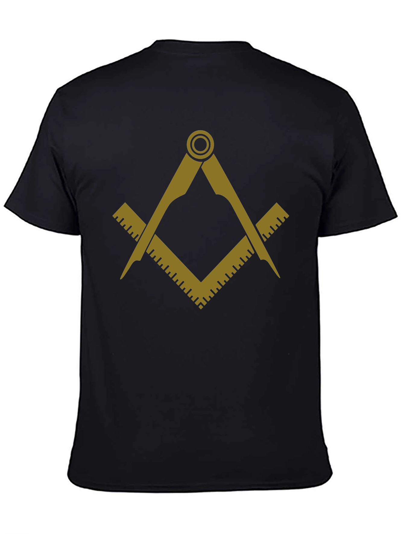 Black Masonic Square & Compasses T-Shirt view 4