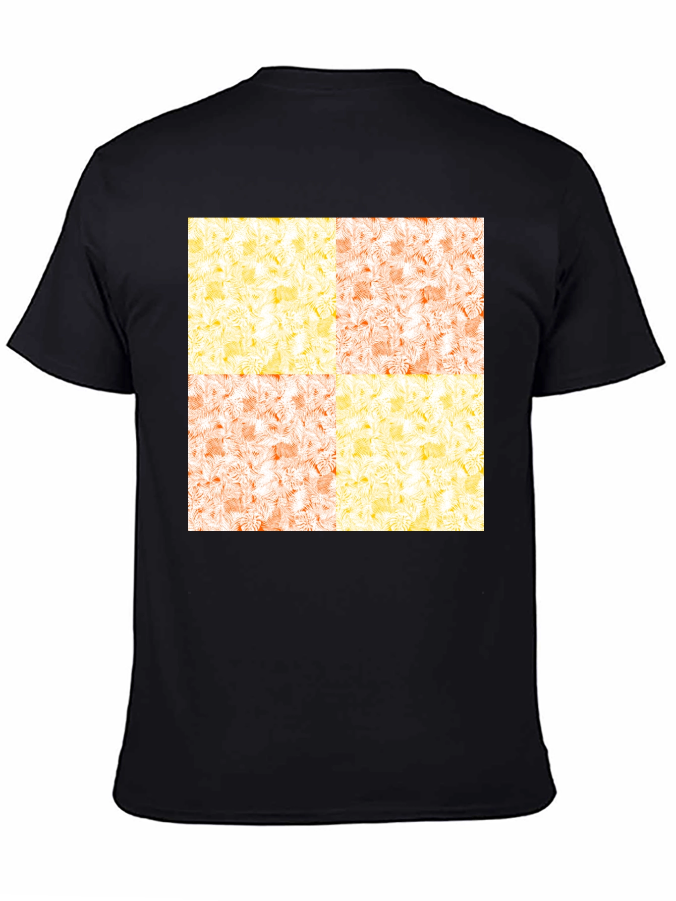 Black Modern Patterned Tee view 4