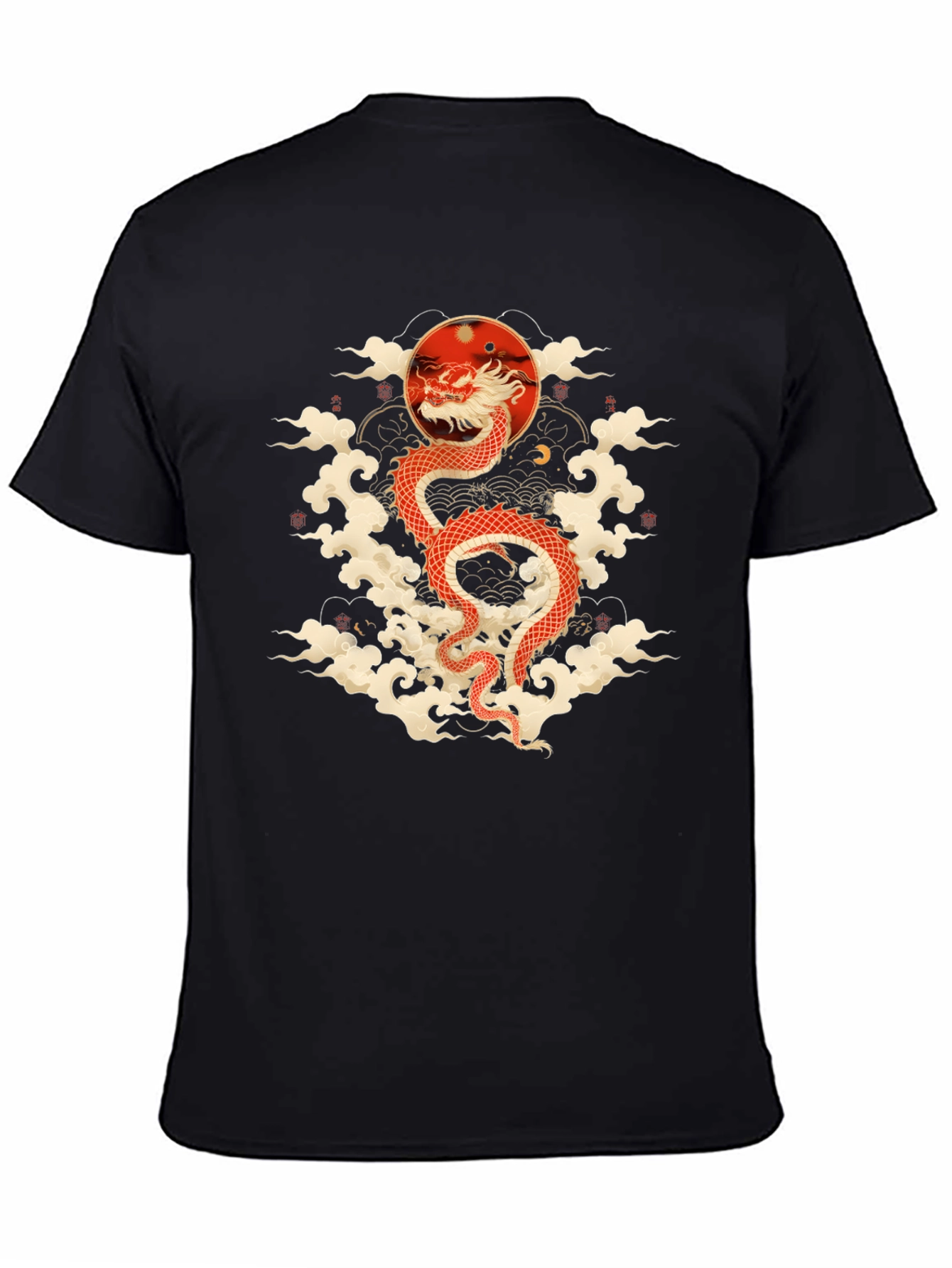 Black Dragon T-Shirt: Red Dragon, Asian Style view 4