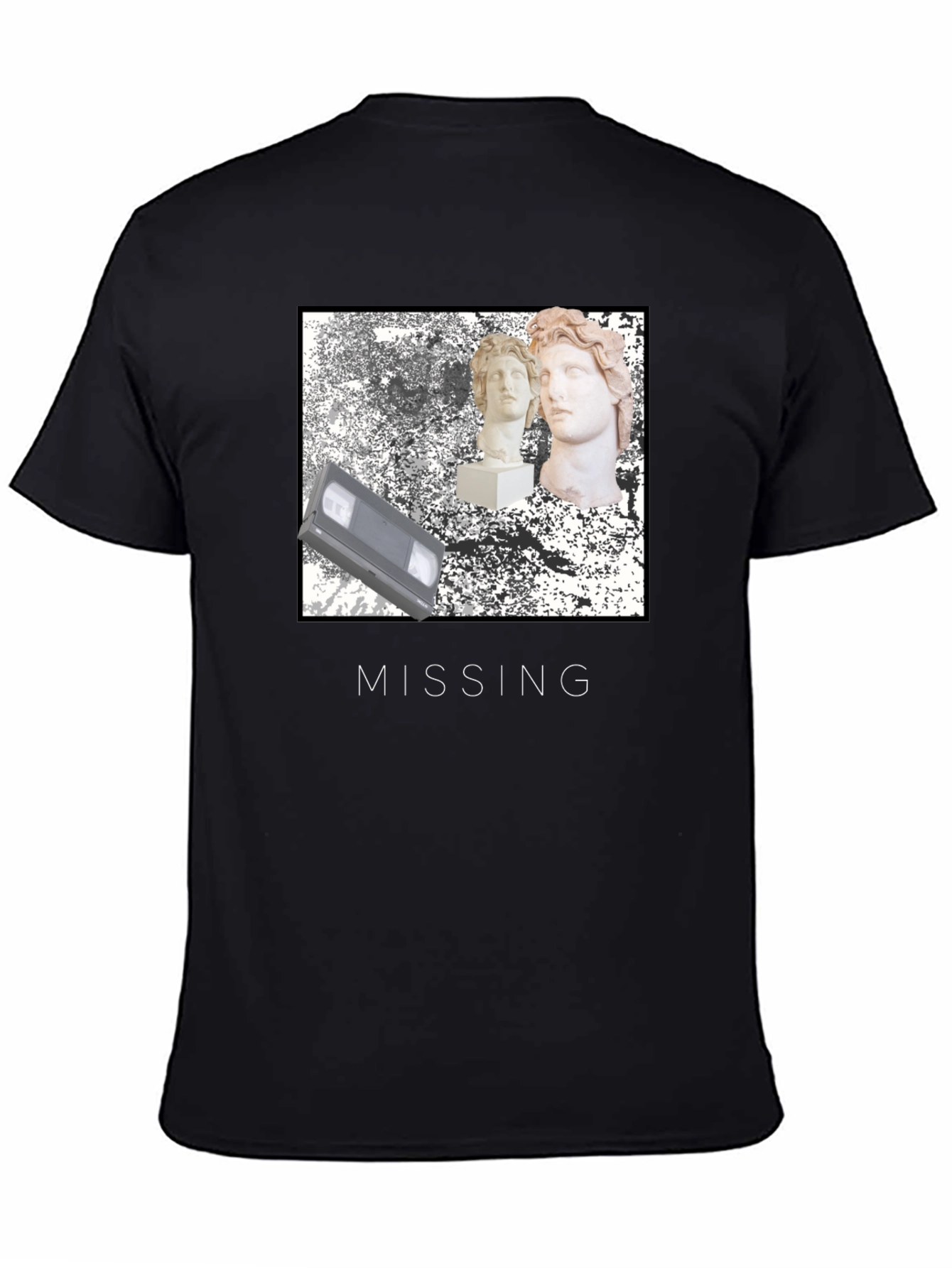 Black Missing VHS Tape T-Shirt view 4