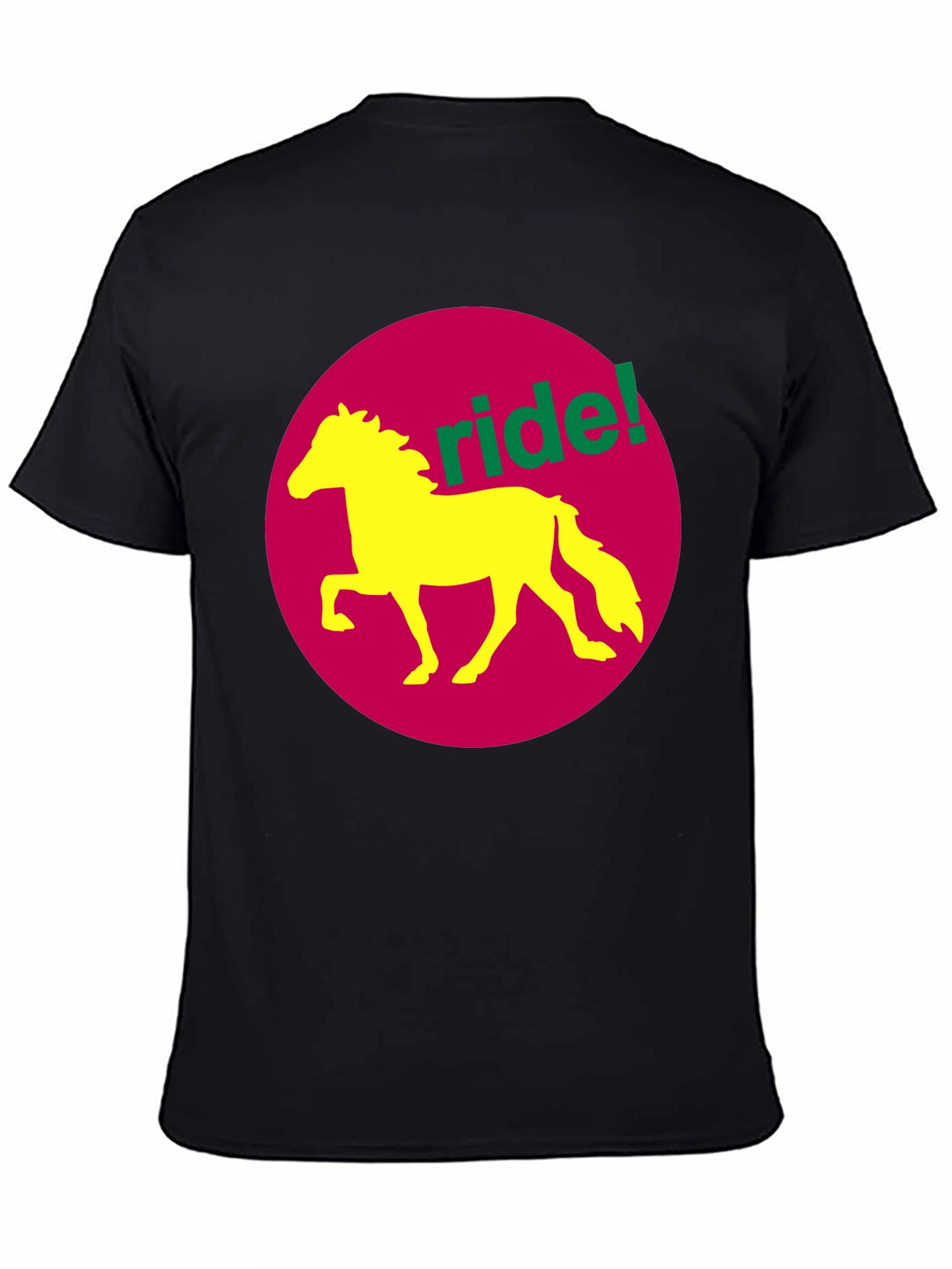 Black Ride! Graphic Tee - Horse Design view 4