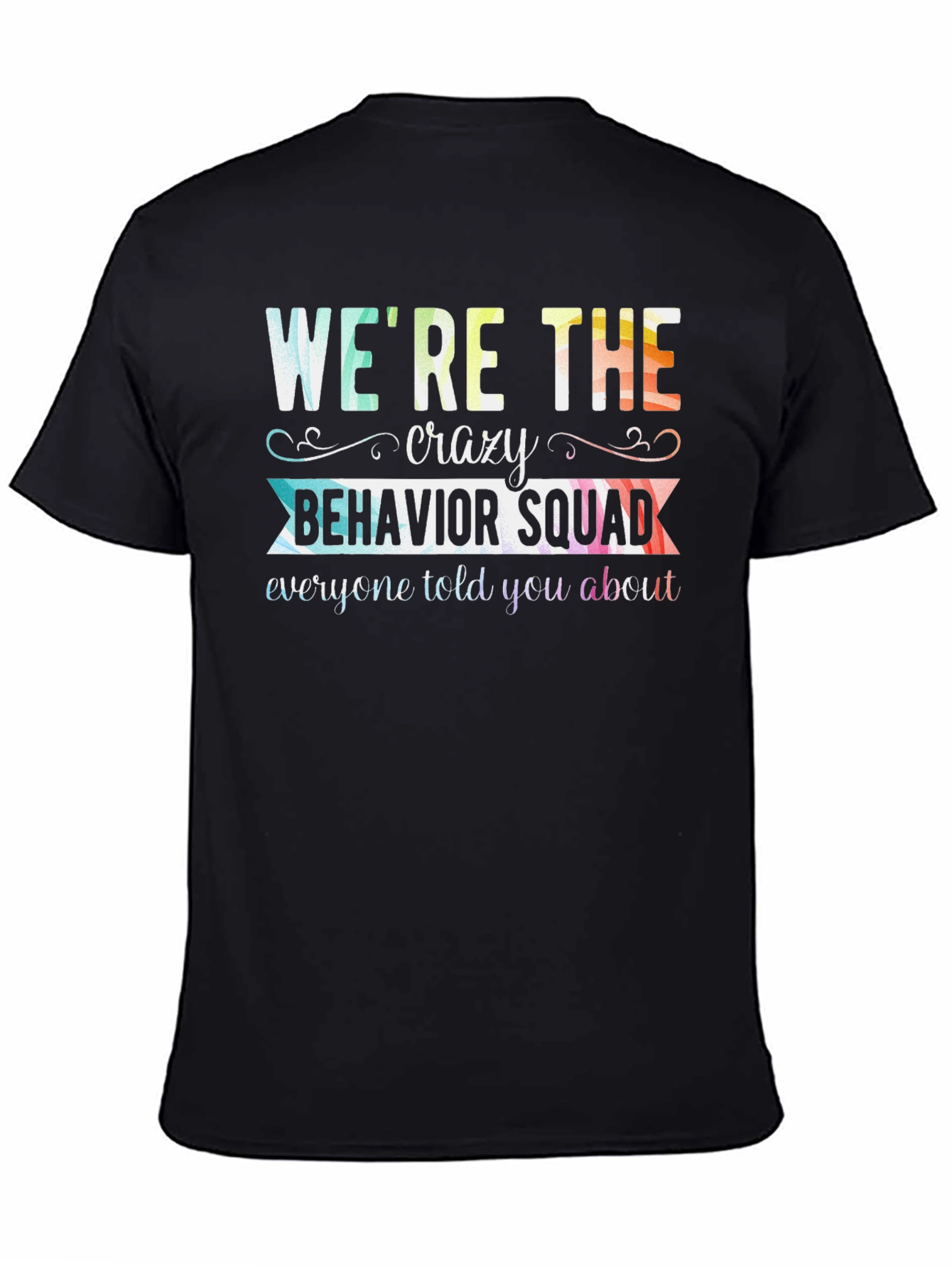 Black Crazy Behavior Squad Graphic T-Shirt view 4