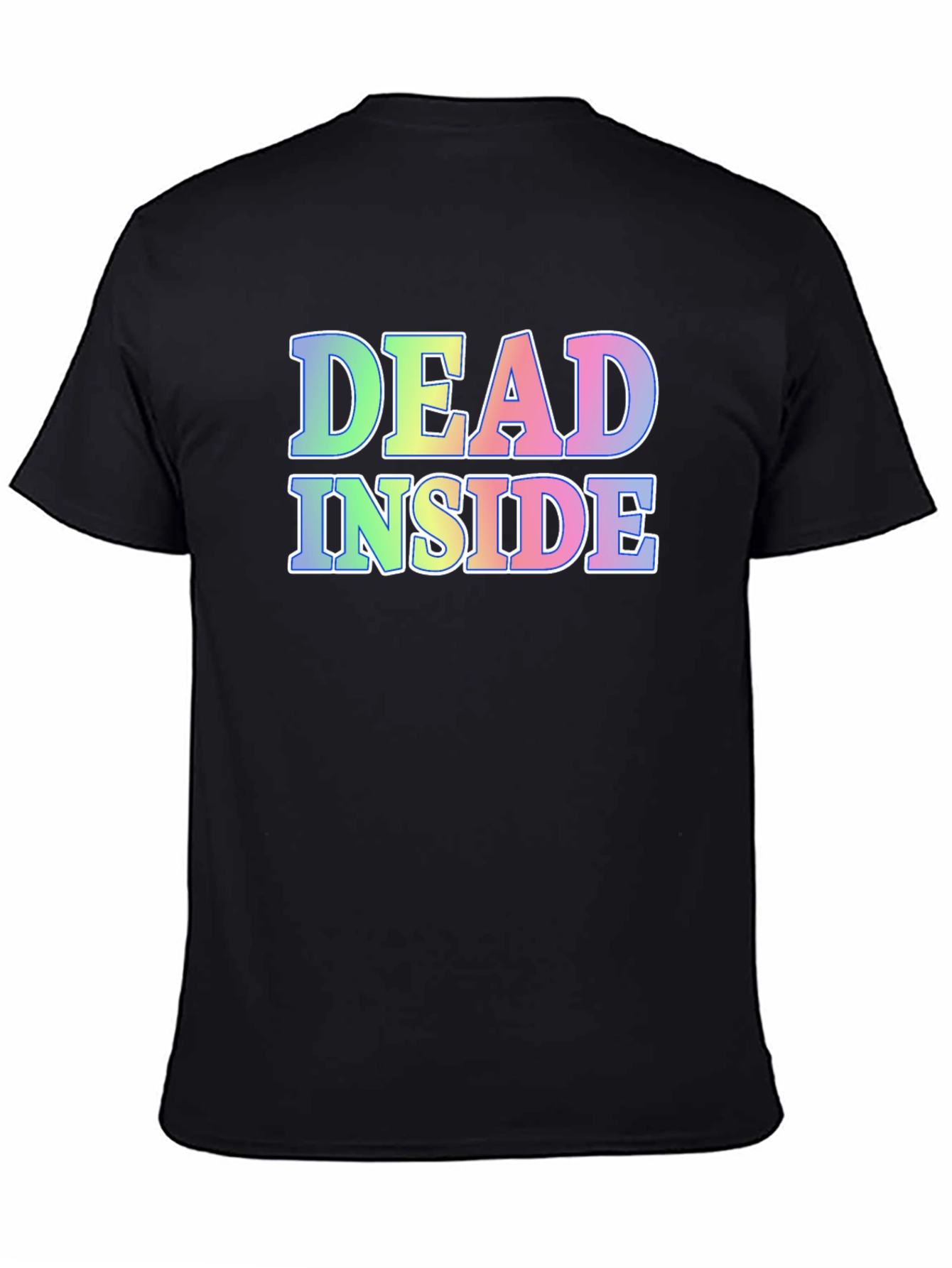 Black Dead Inside Graphic Tee - Black Cotton Blend Shirt view 4