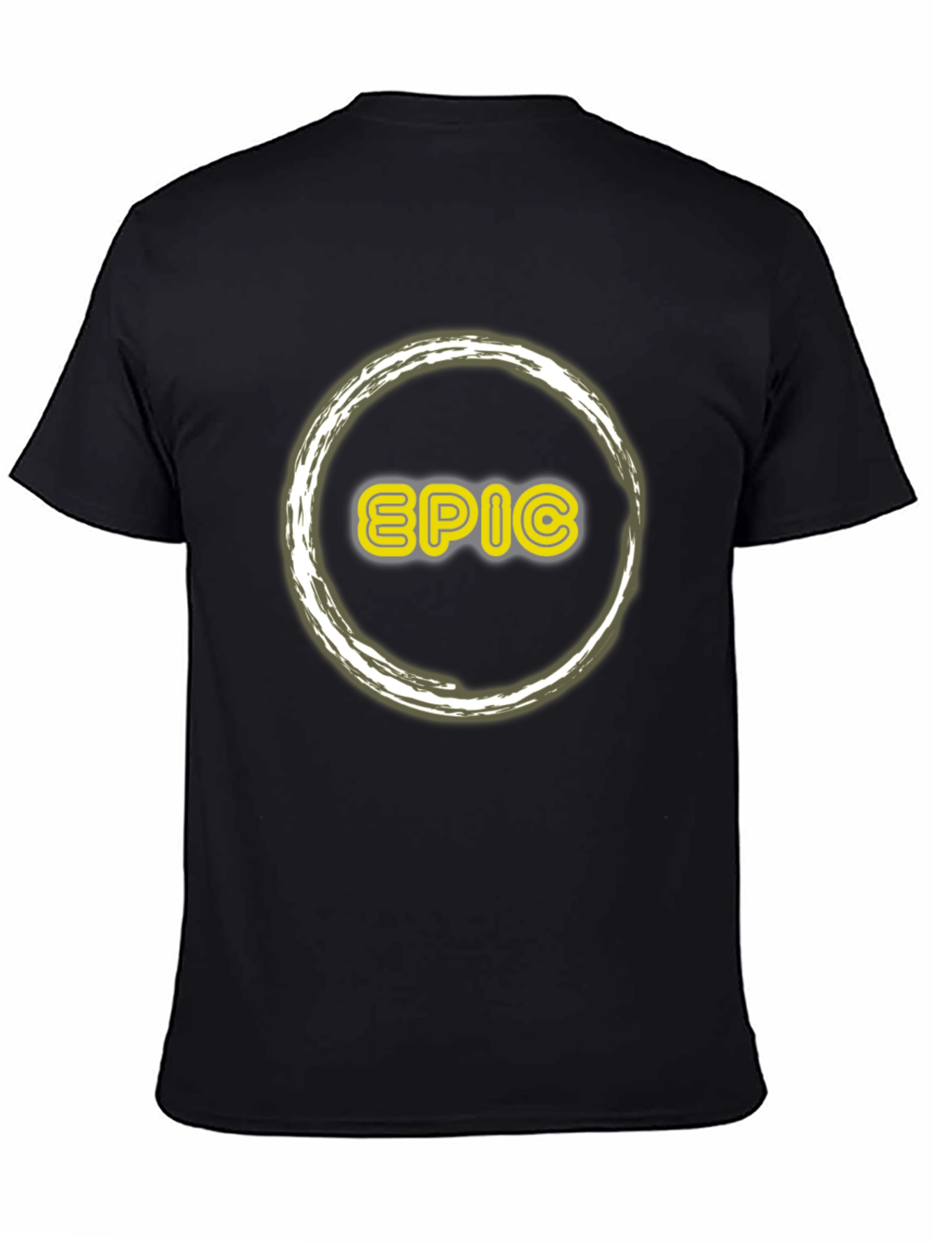 Black Epic Graphic Tee - Stylish Men's Black T-Shirt view 4