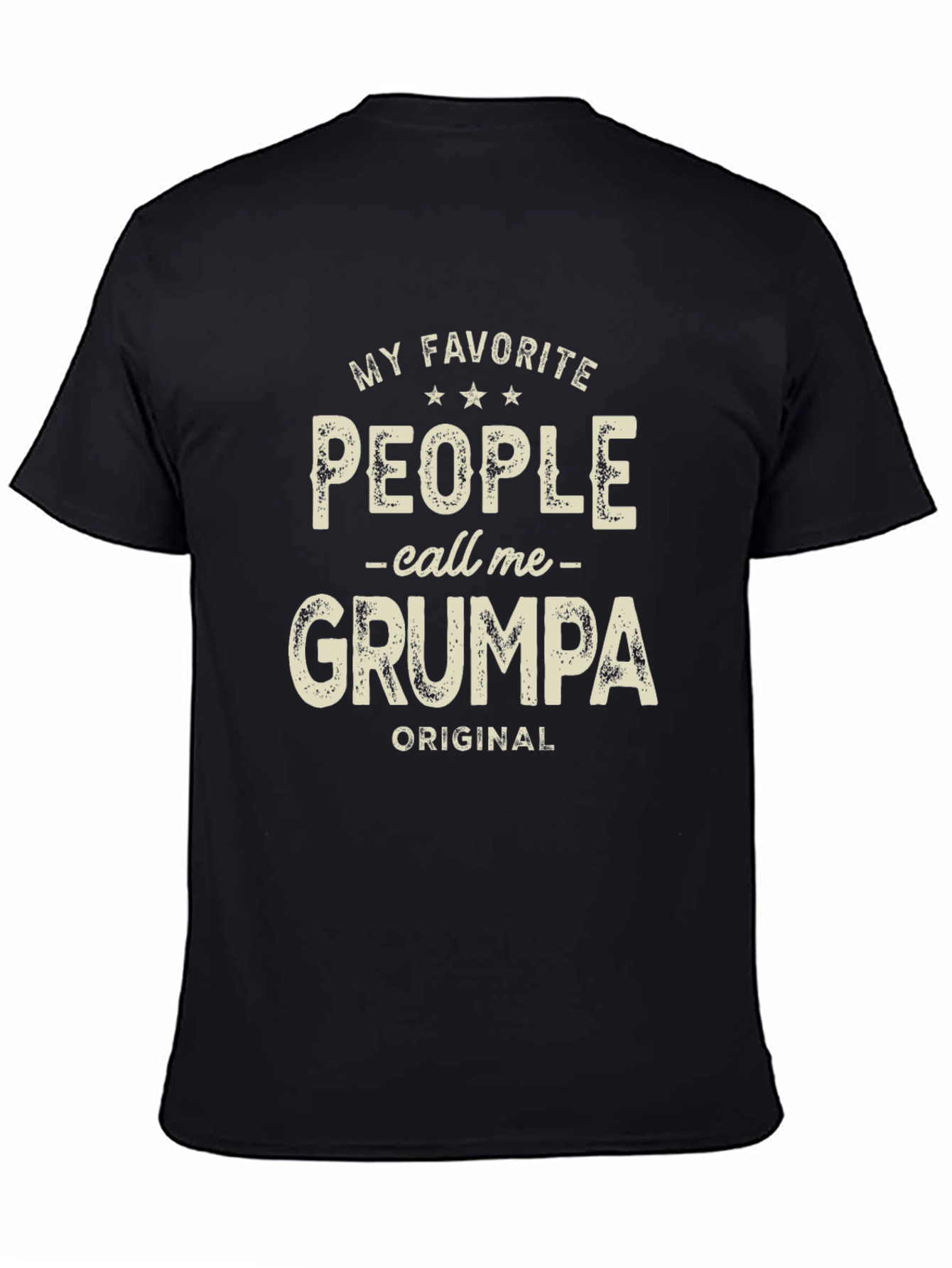 Black My Favorite People Call Me GRUMPA T-Shirt view 4