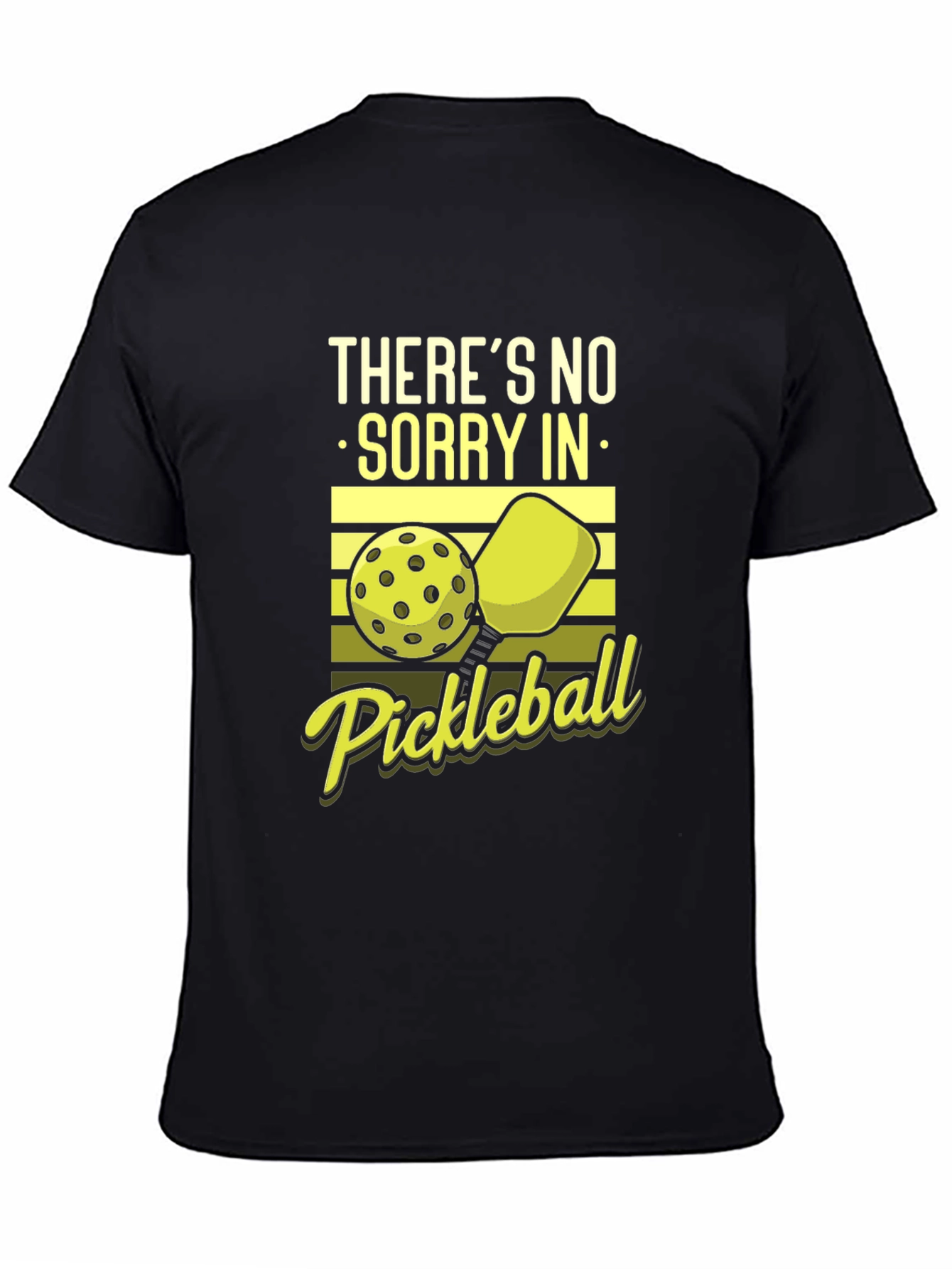Black Pickleball T-Shirt - Funny Sports Tee view 4