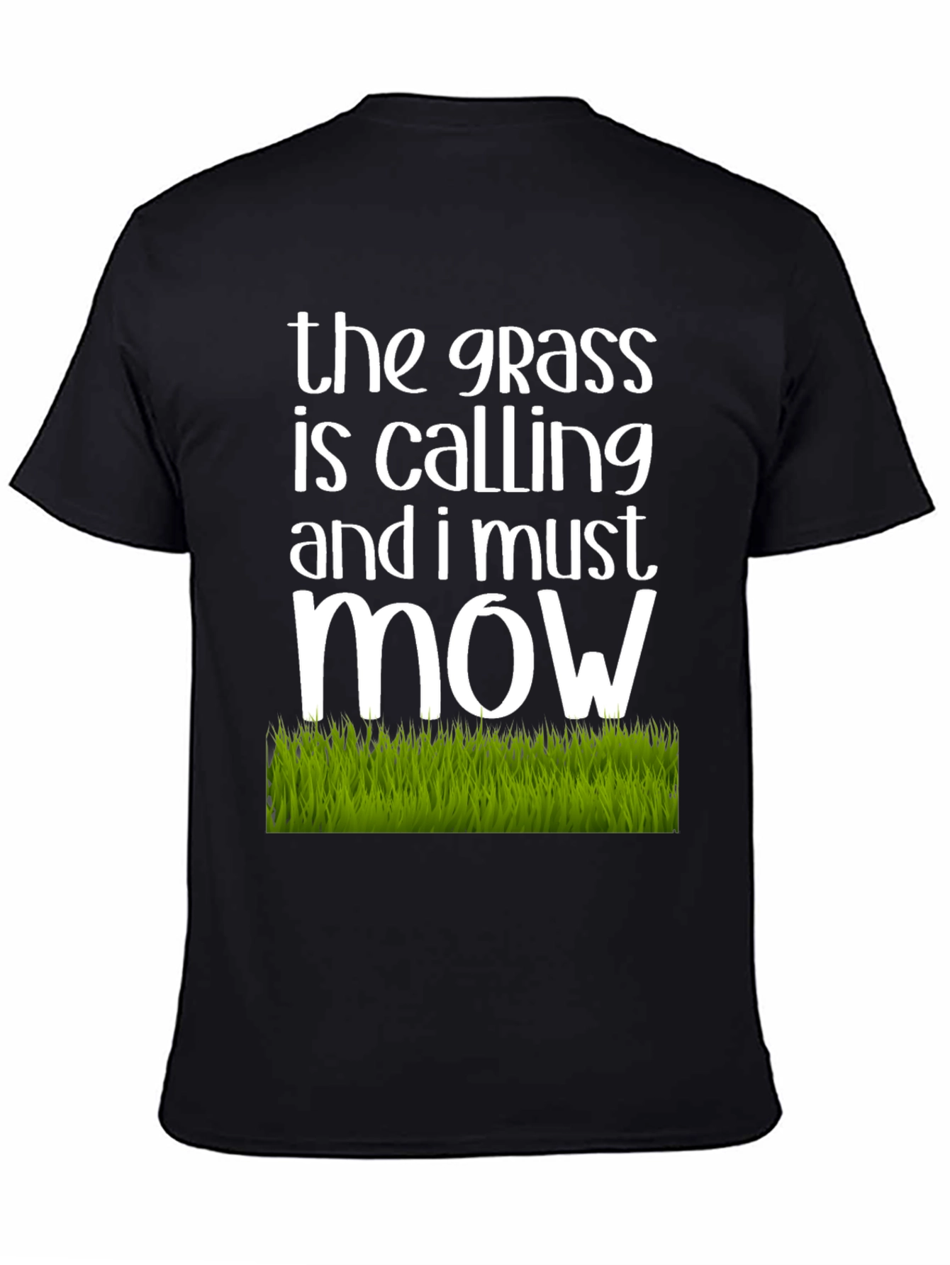 Black The Grass is Calling T-Shirt view 4