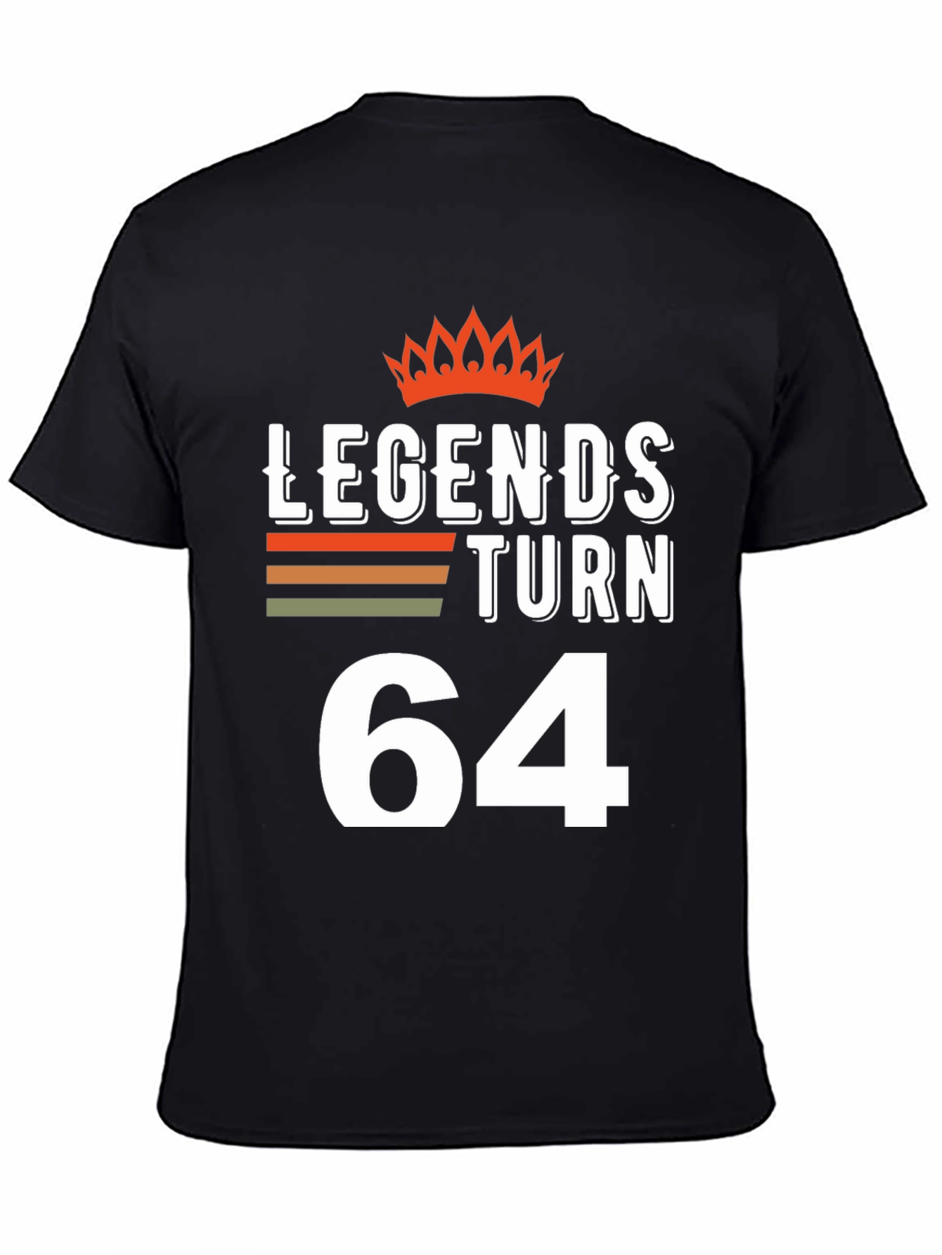 Black Legends Turn 64 T-Shirt - Birthday Gift view 4