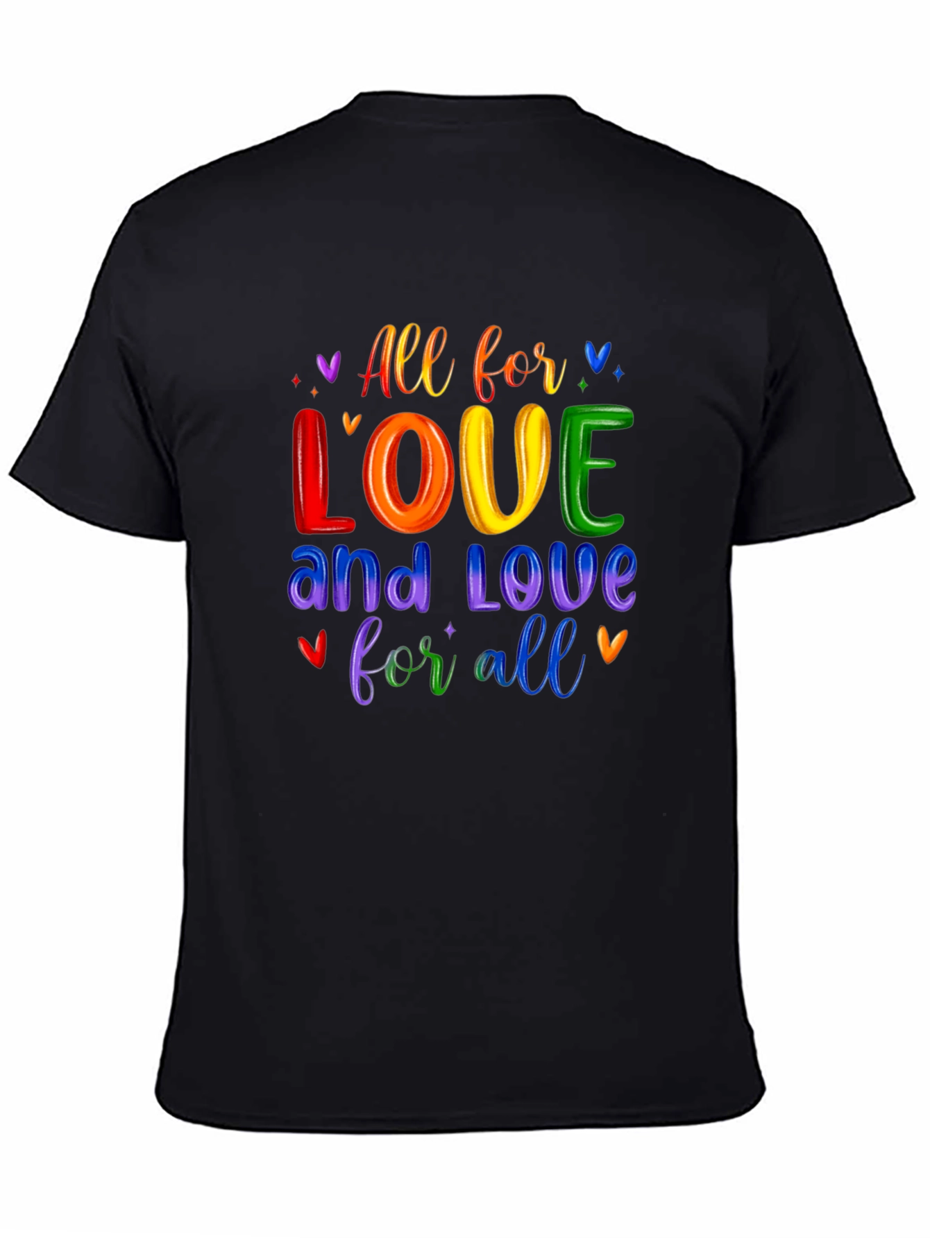 Black Love For All Rainbow Graphic Tee view 4