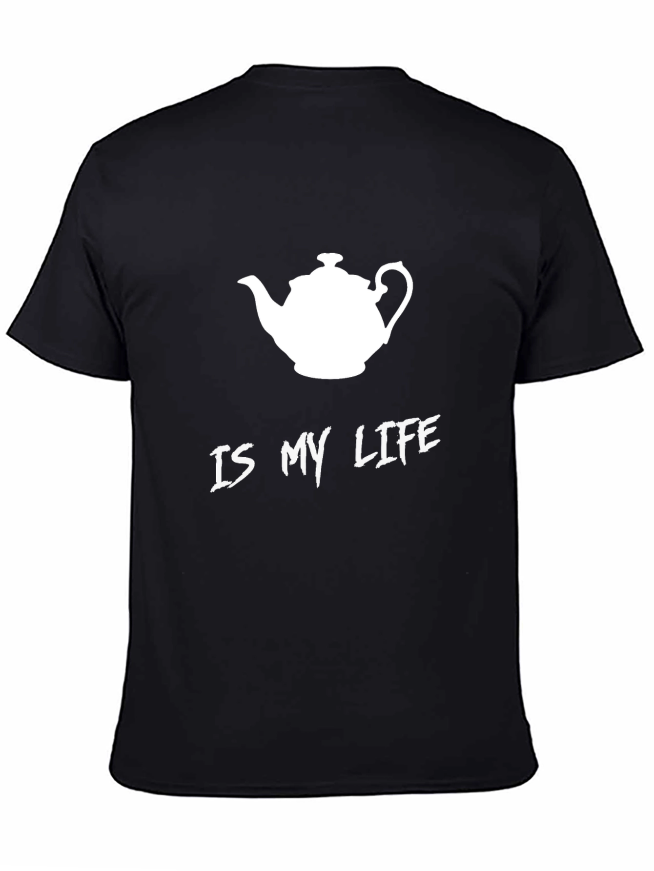 Black Tea is My Life T-Shirt - Black Cotton Tee view 4
