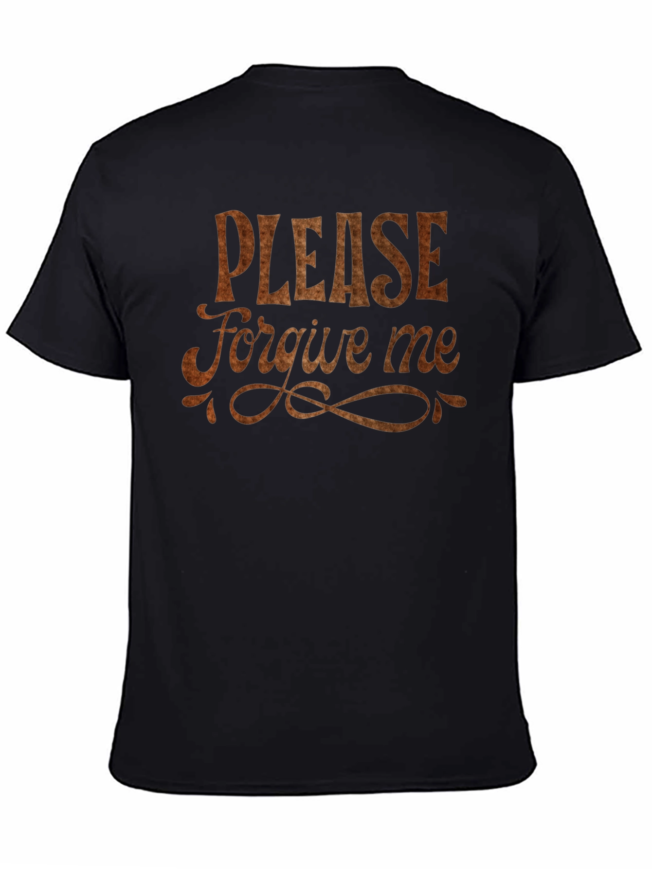 Black Please Forgive Me Graphic Print Black T-Shirt view 4