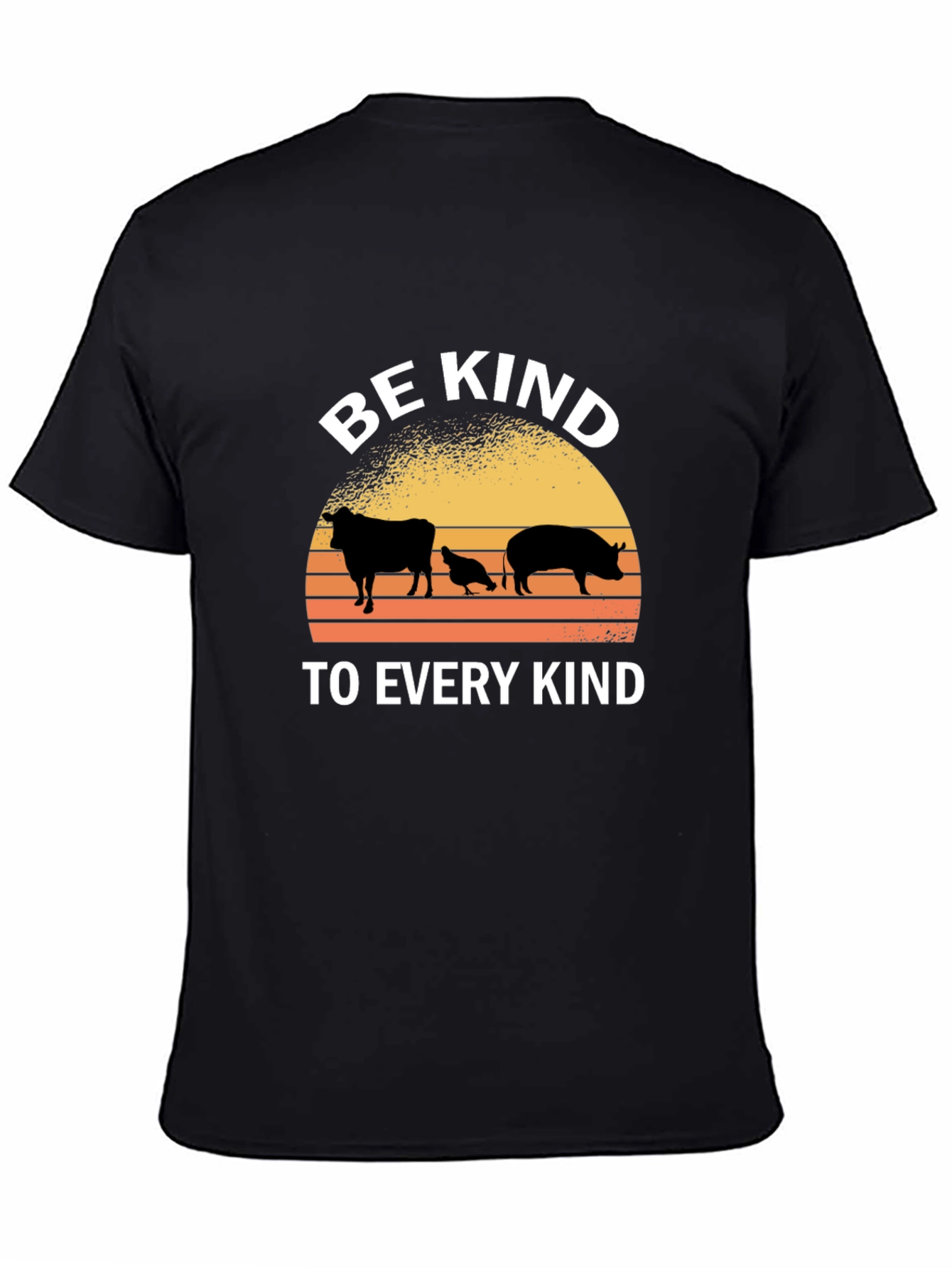 Black Be Kind Animal Silhouette T-Shirt view 4
