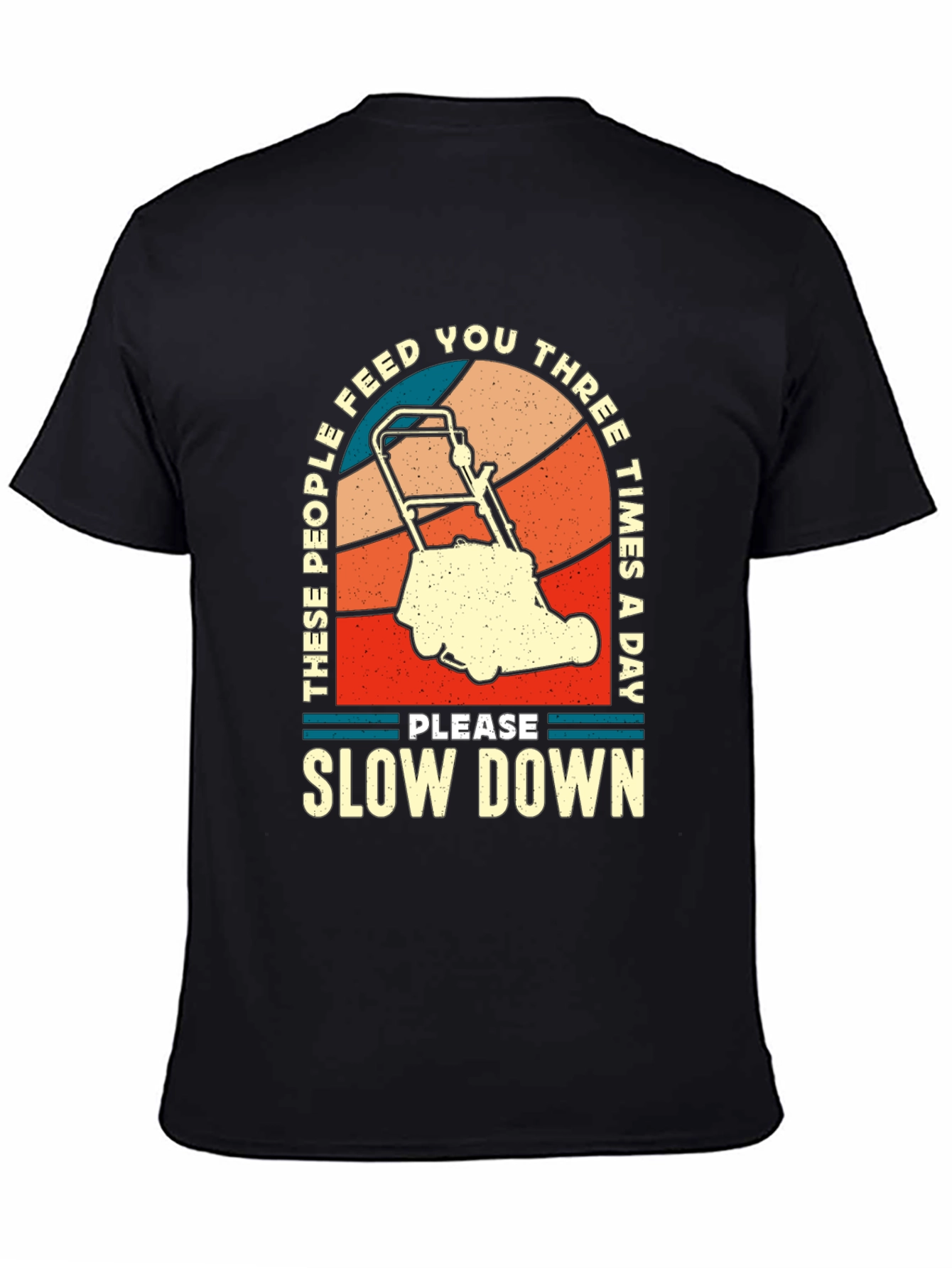 Black Retro "Slow Down" T-Shirt view 4