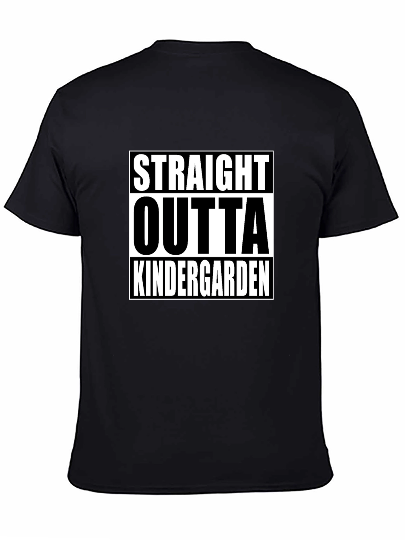 Black Straight Outta Kindergarten Black T-Shirt view 4