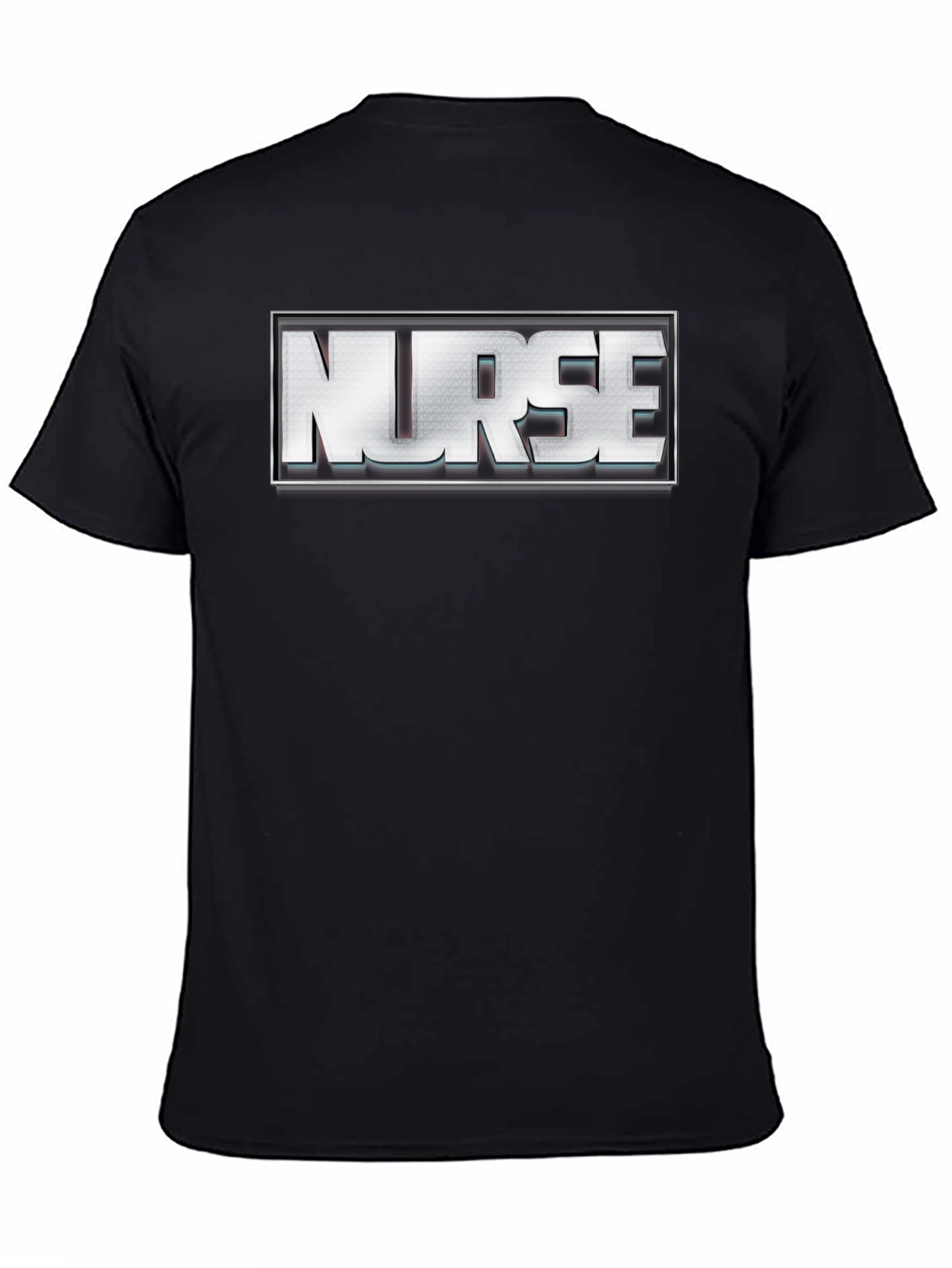 Black Nurse T-Shirt - Silver Logo view 4