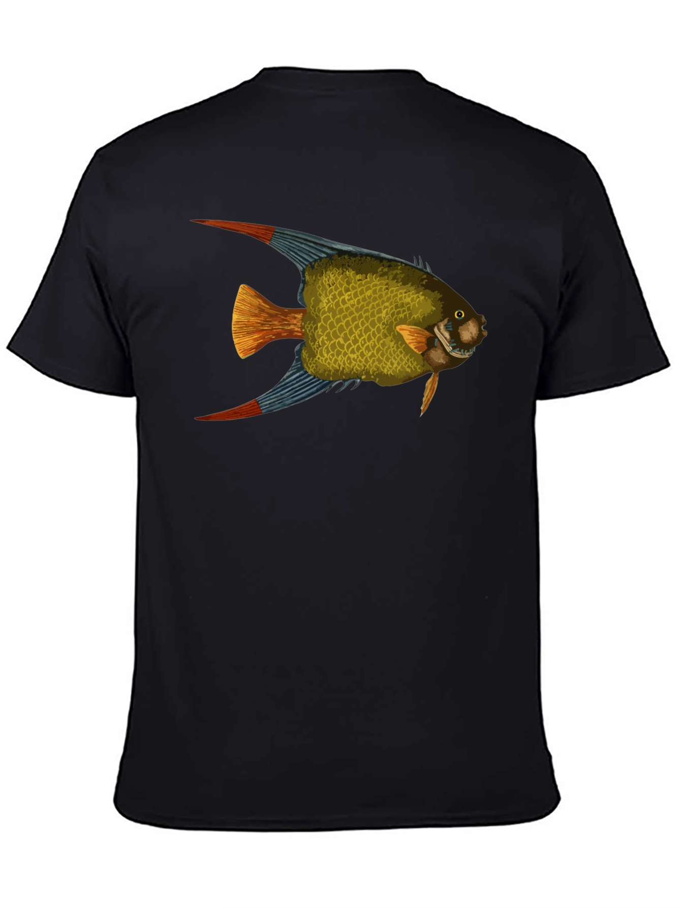 Black Fish Graphic Black T-Shirt view 4