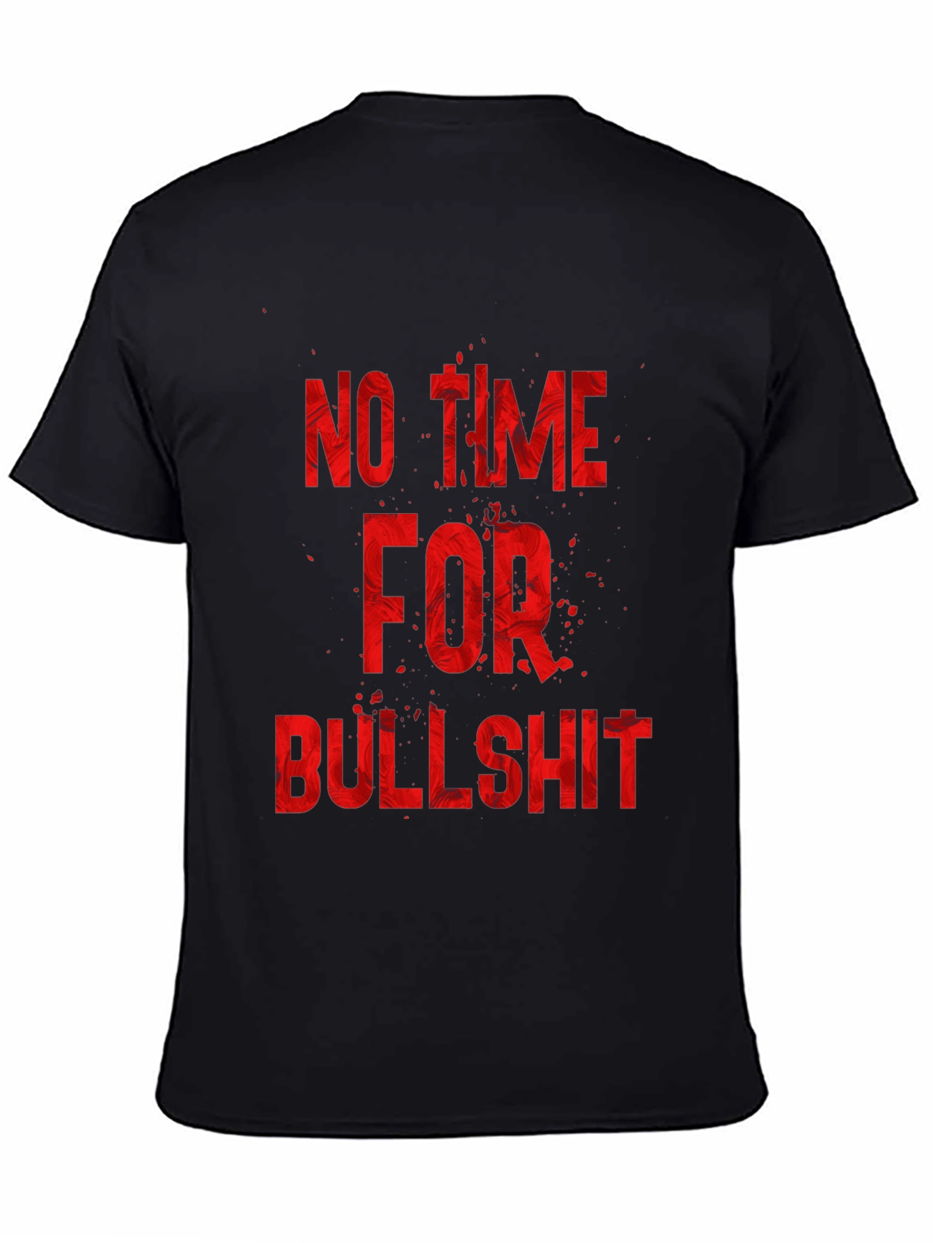 Black No Time For Bullshit Graphic Tee - Black view 4