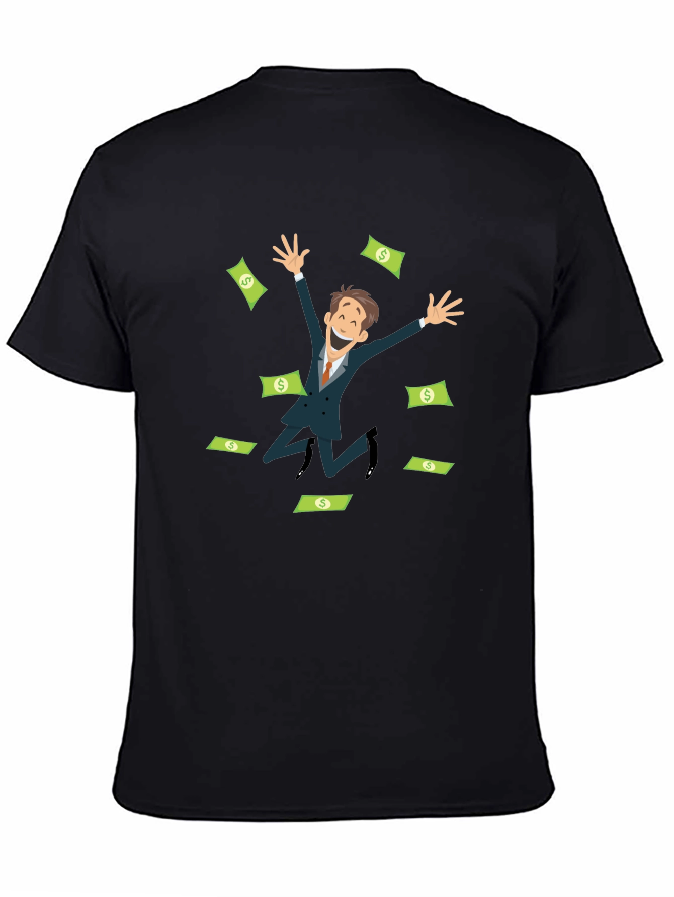 Black Money Man Graphic T-Shirt view 4