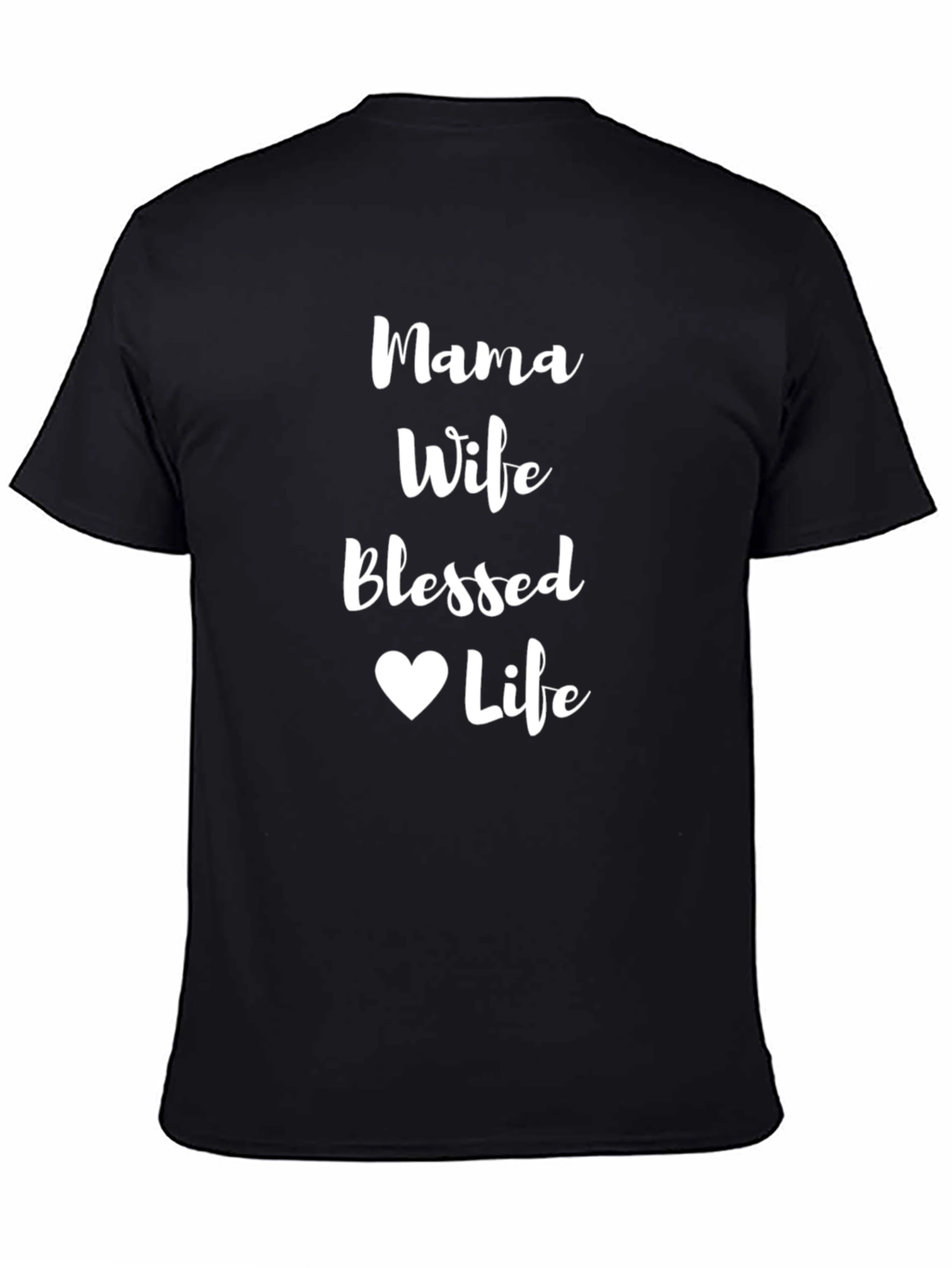 Black Mama Wife Blessed Life T-Shirt view 4