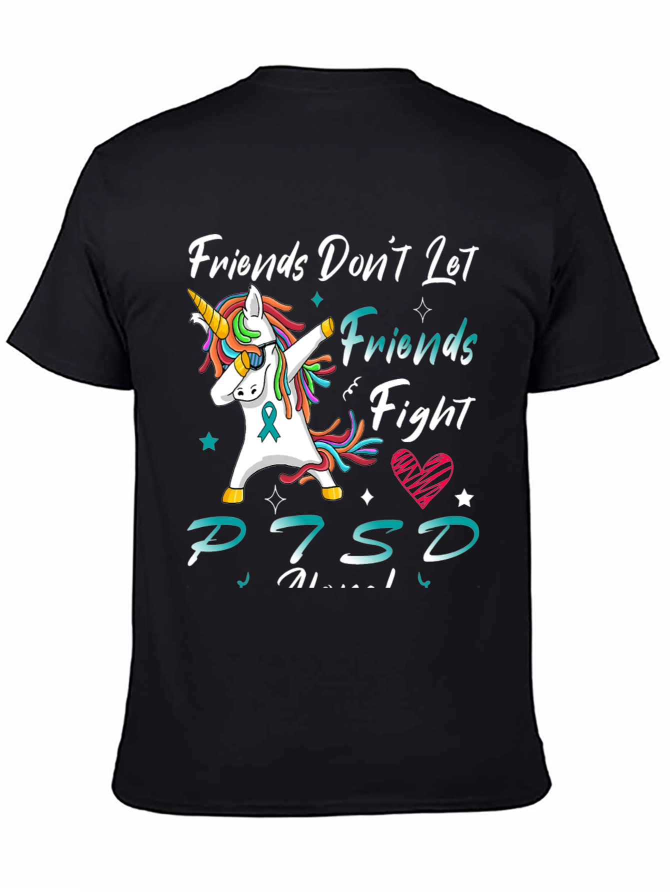 Friends Fight PTSD Unicorn T-Shirt - 4