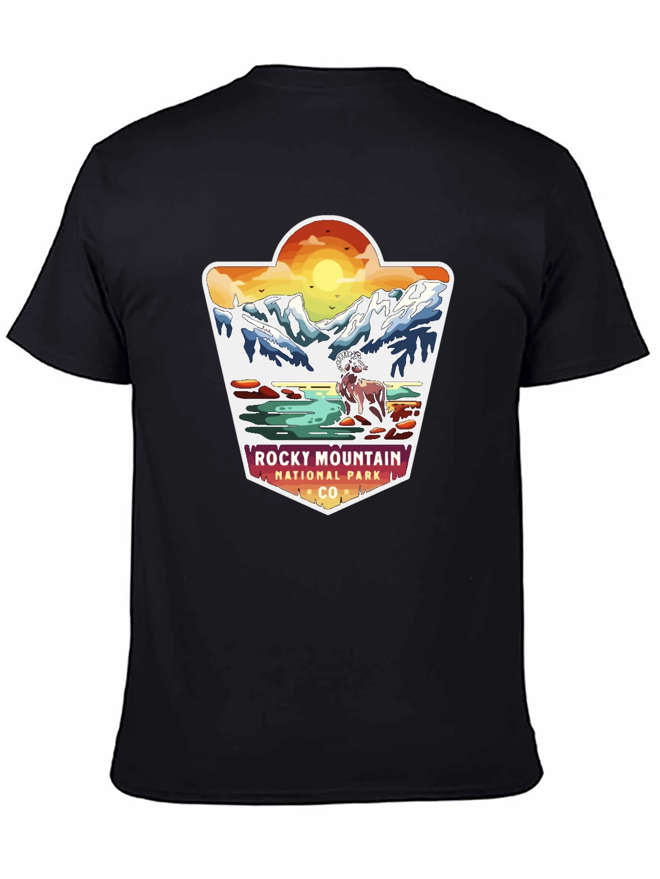Black Rocky Mountain National Park Graphic Tee view 4