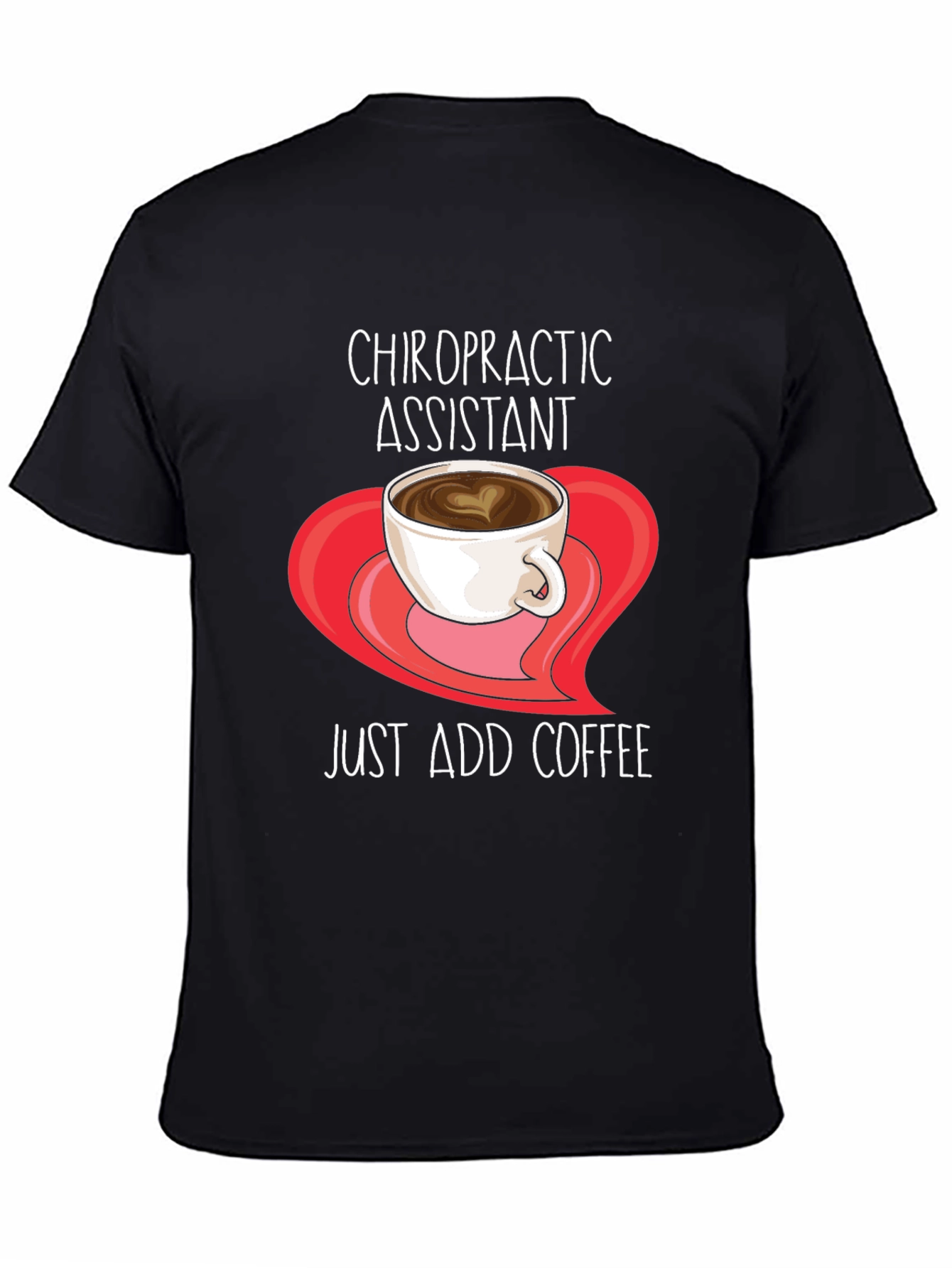 Black Chiropractic Assistant Coffee T-Shirt view 4
