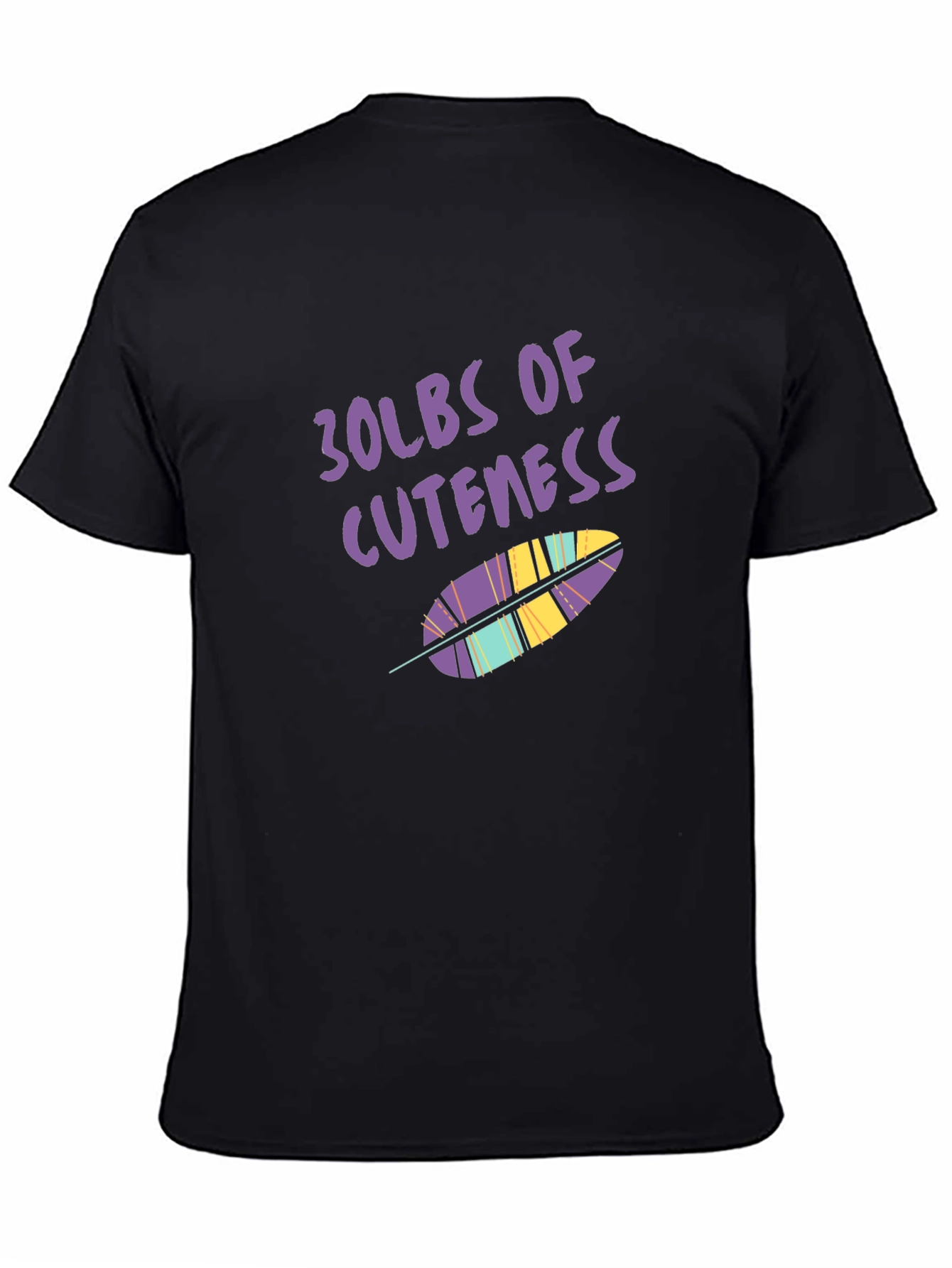 Black 30lbs of Cuteness Graphic Tee view 4
