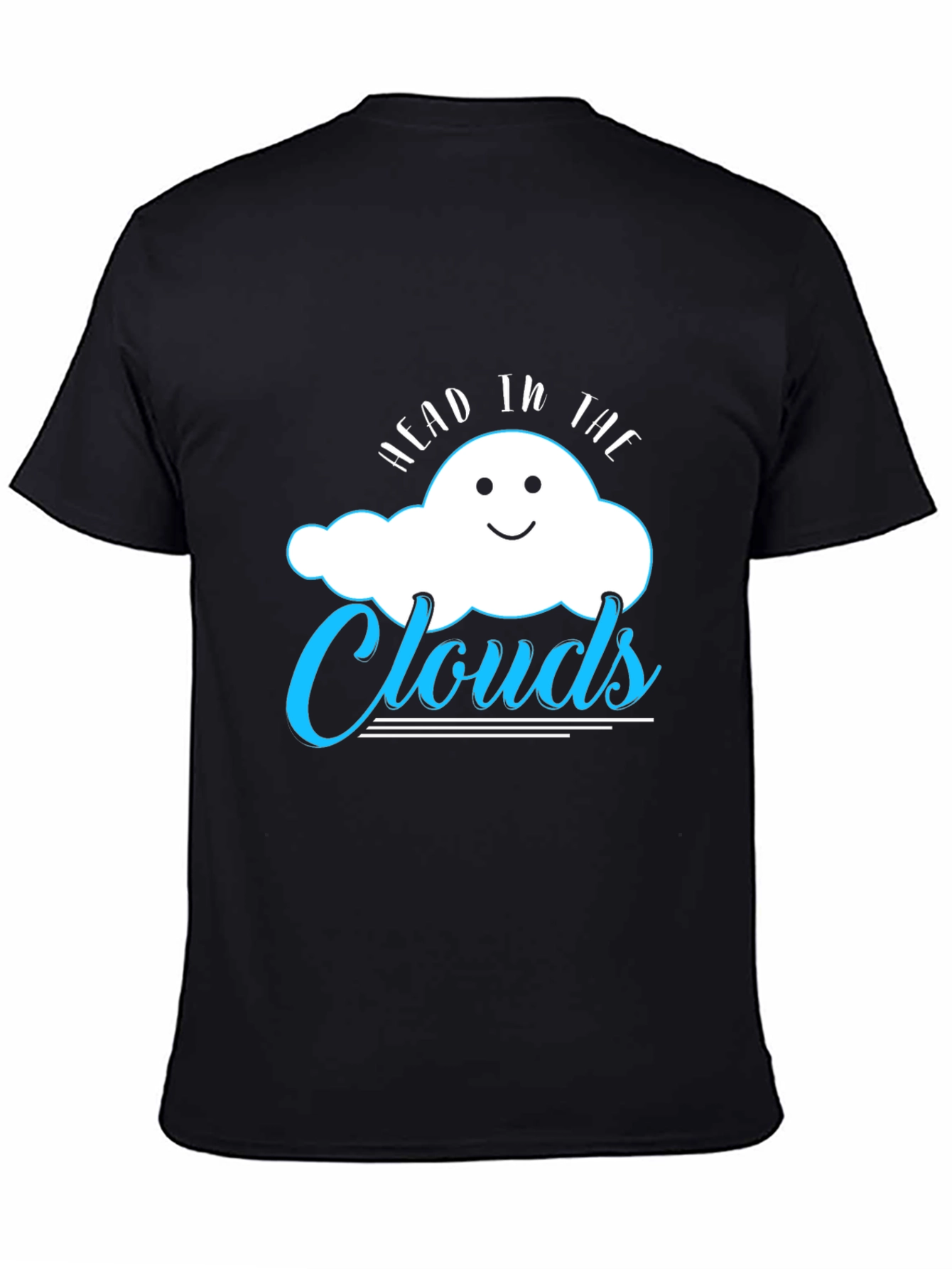Black Head in the Clouds Graphic Tee - Black view 4