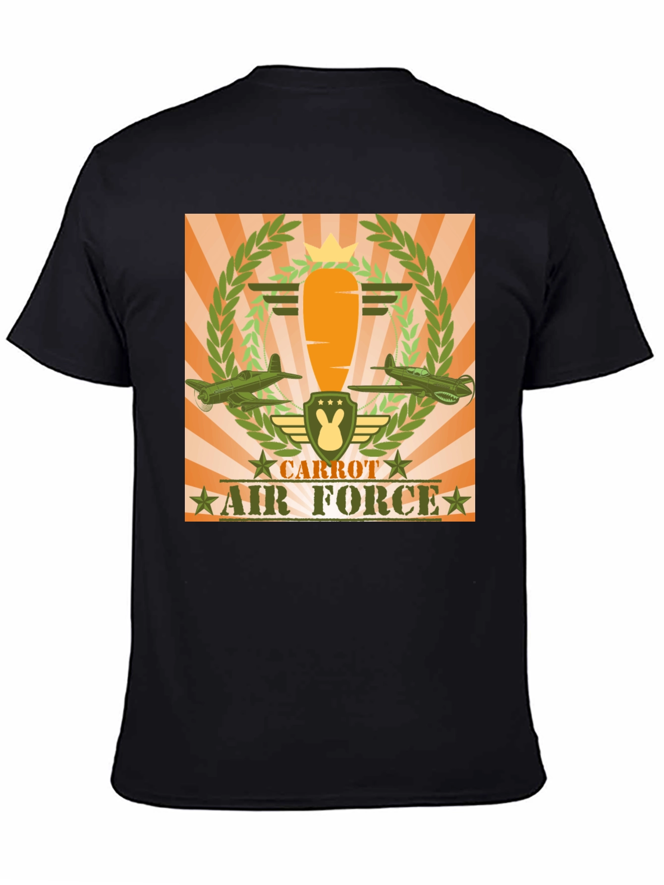Black Carrot Air Force Graphic T-Shirt view 4