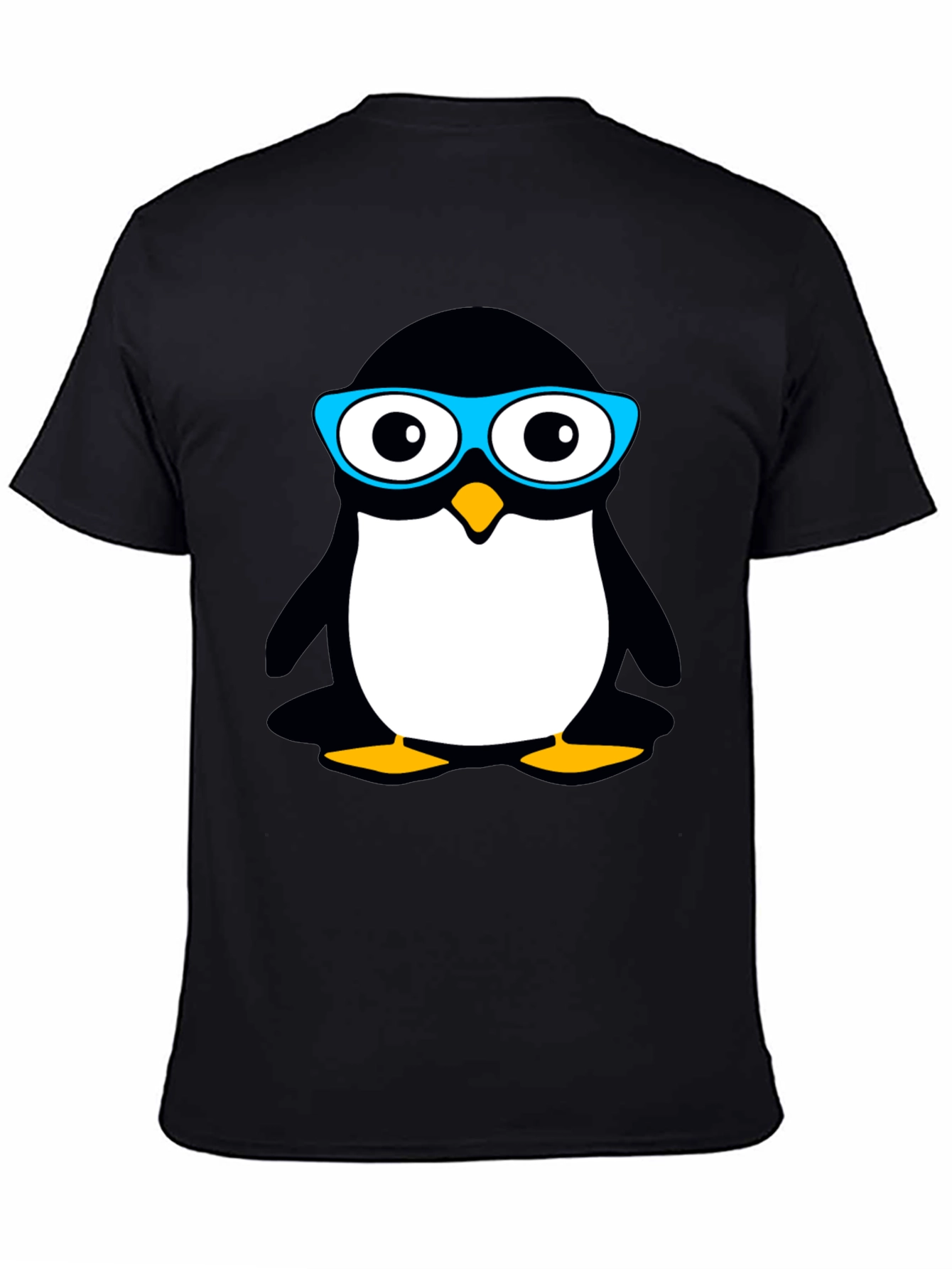 Black Cool Penguin Graphic T-Shirt view 4