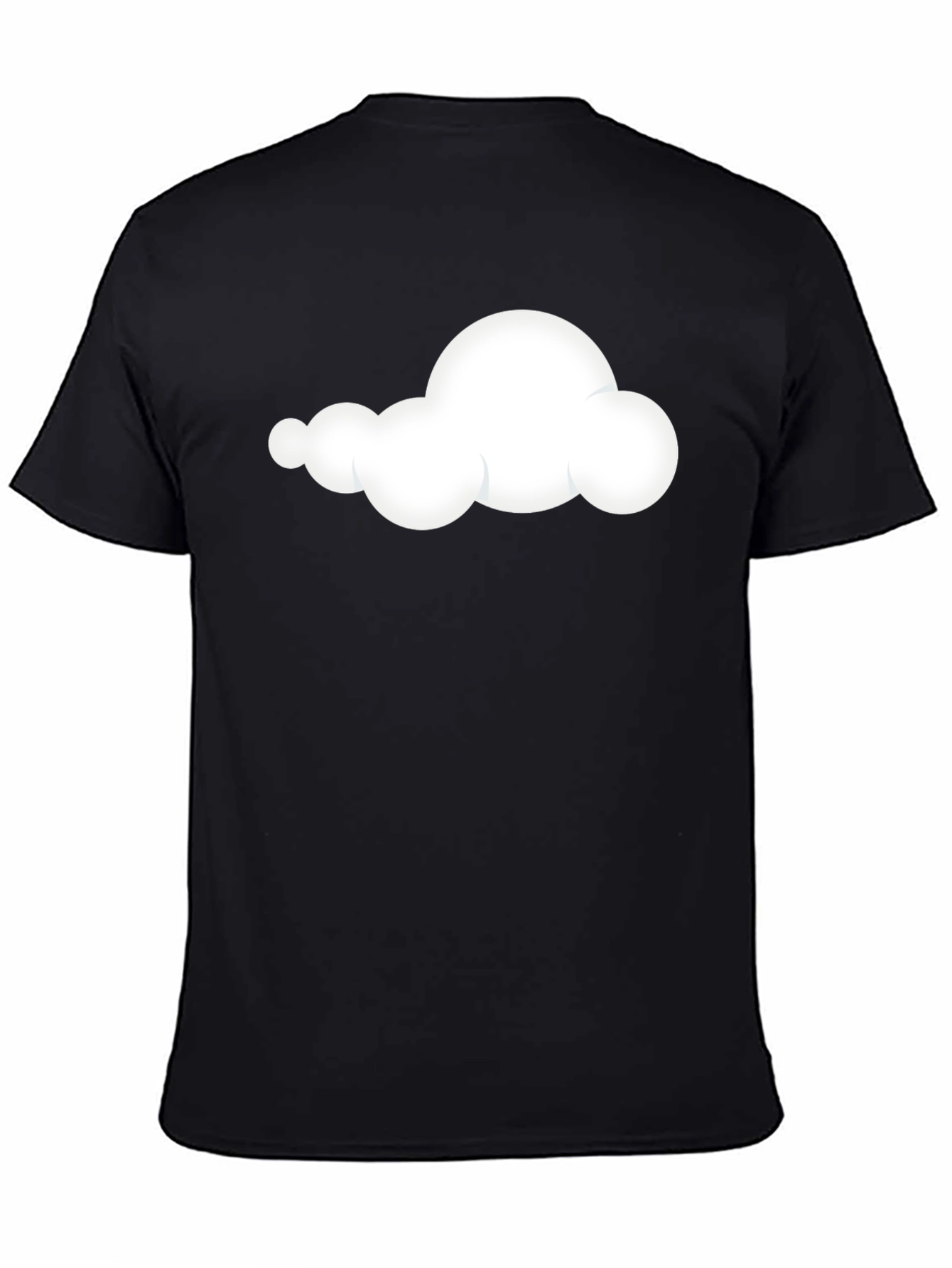 Black Cloud Graphic Black T-Shirt - Soft & Stylish view 4