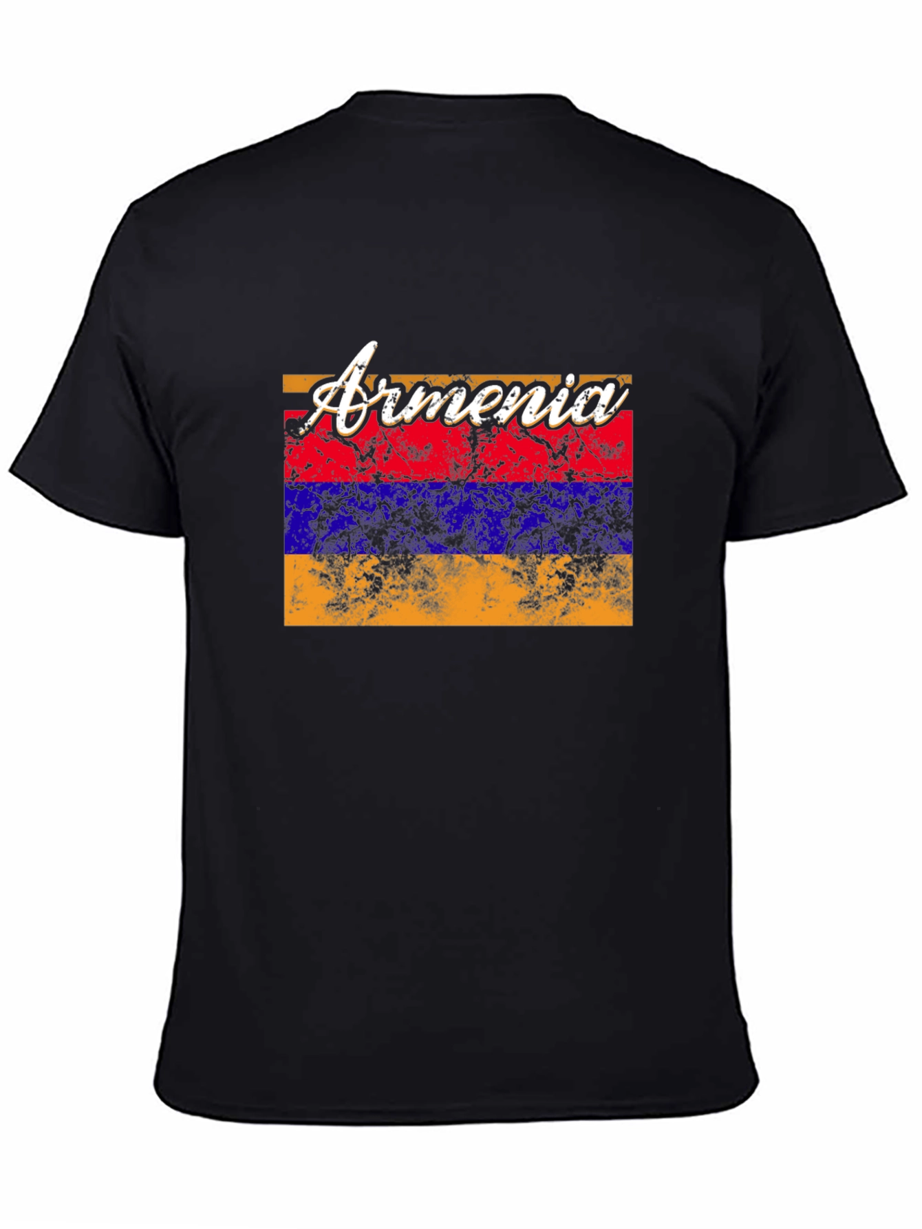 Armenia Flag T-Shirt Distressed Look - 4