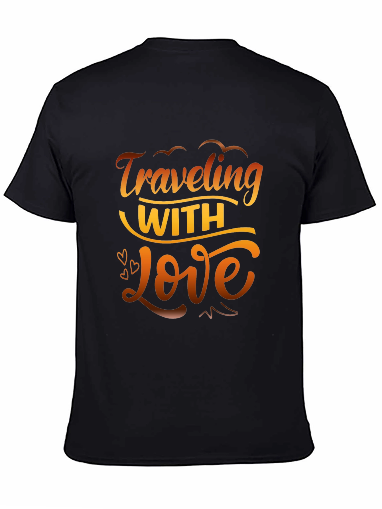 Black Traveling With Love Graphic T-Shirt view 4
