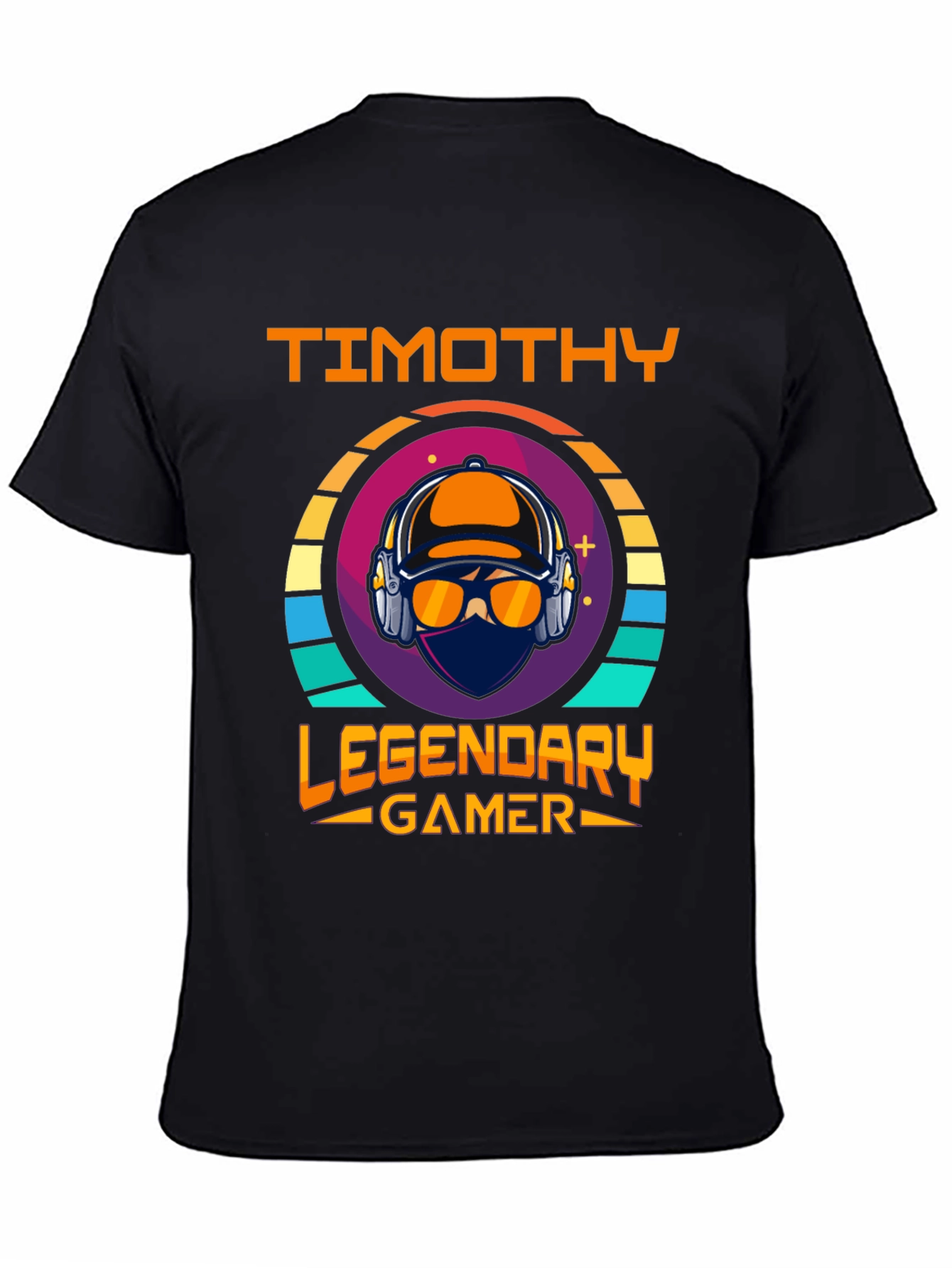 Black Timothy Legendary Gamer T-Shirt view 4