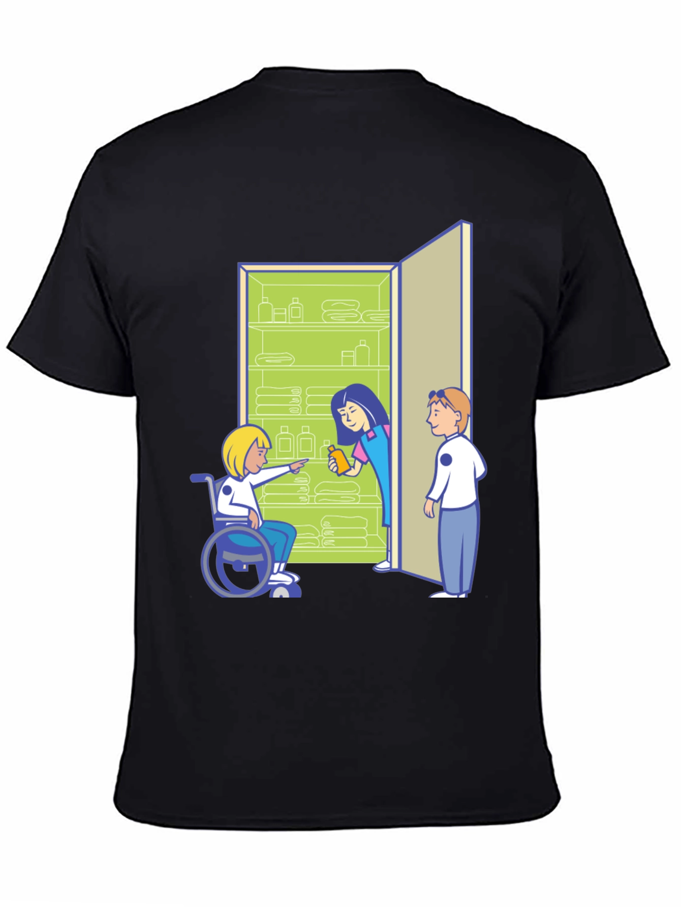 Black Inclusive Cartoon Graphic T-Shirt view 4