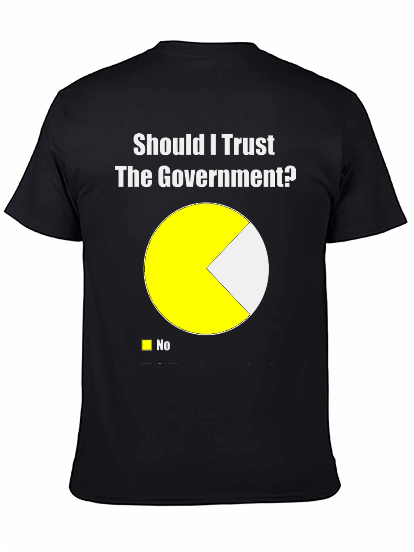 Black Should I Trust The Government? Funny T-Shirt view 4