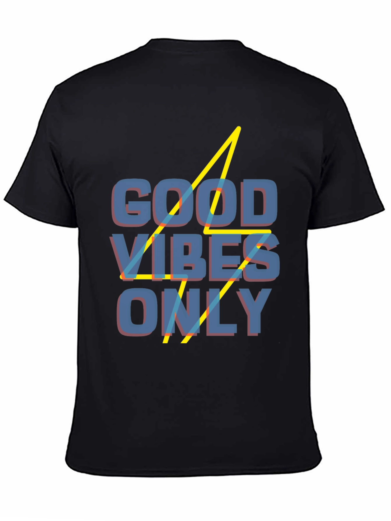 Black Good Vibes Only Graphic Tee view 4