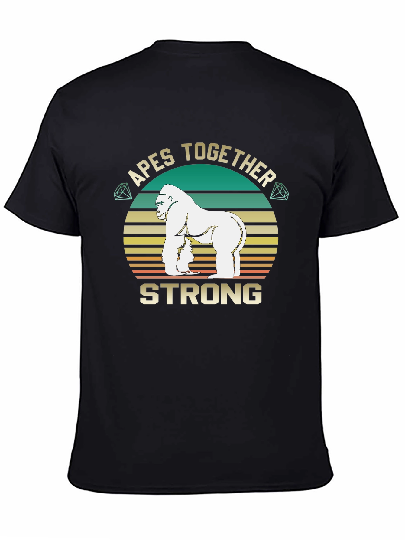 Black Apes Together Strong T-Shirt view 4