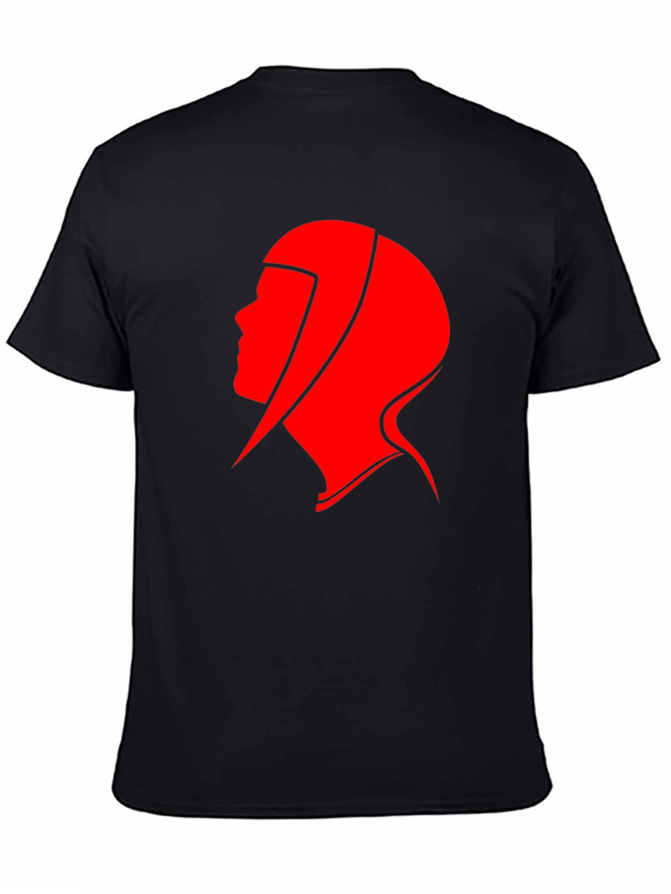 Black Red Haired Lady Graphic Tee - Black view 4