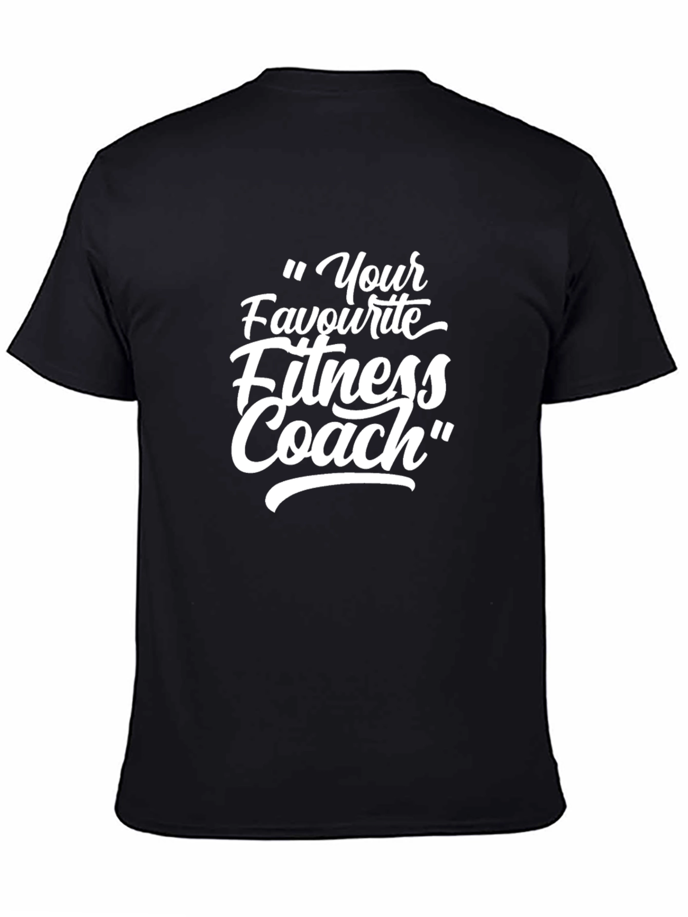 Black Fitness Coach Graphic Tee - Workout Motivation T-Shirt view 4