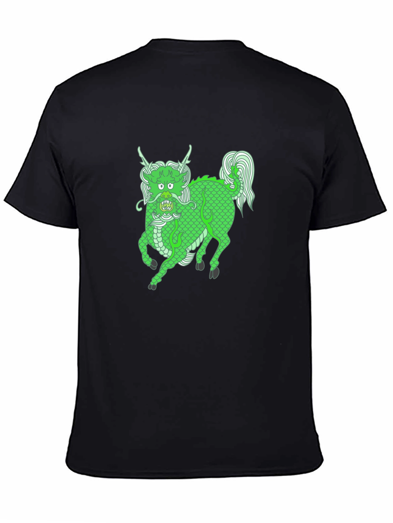 Black Green Dragon Graphic Tee - Stylish & Unique! view 4
