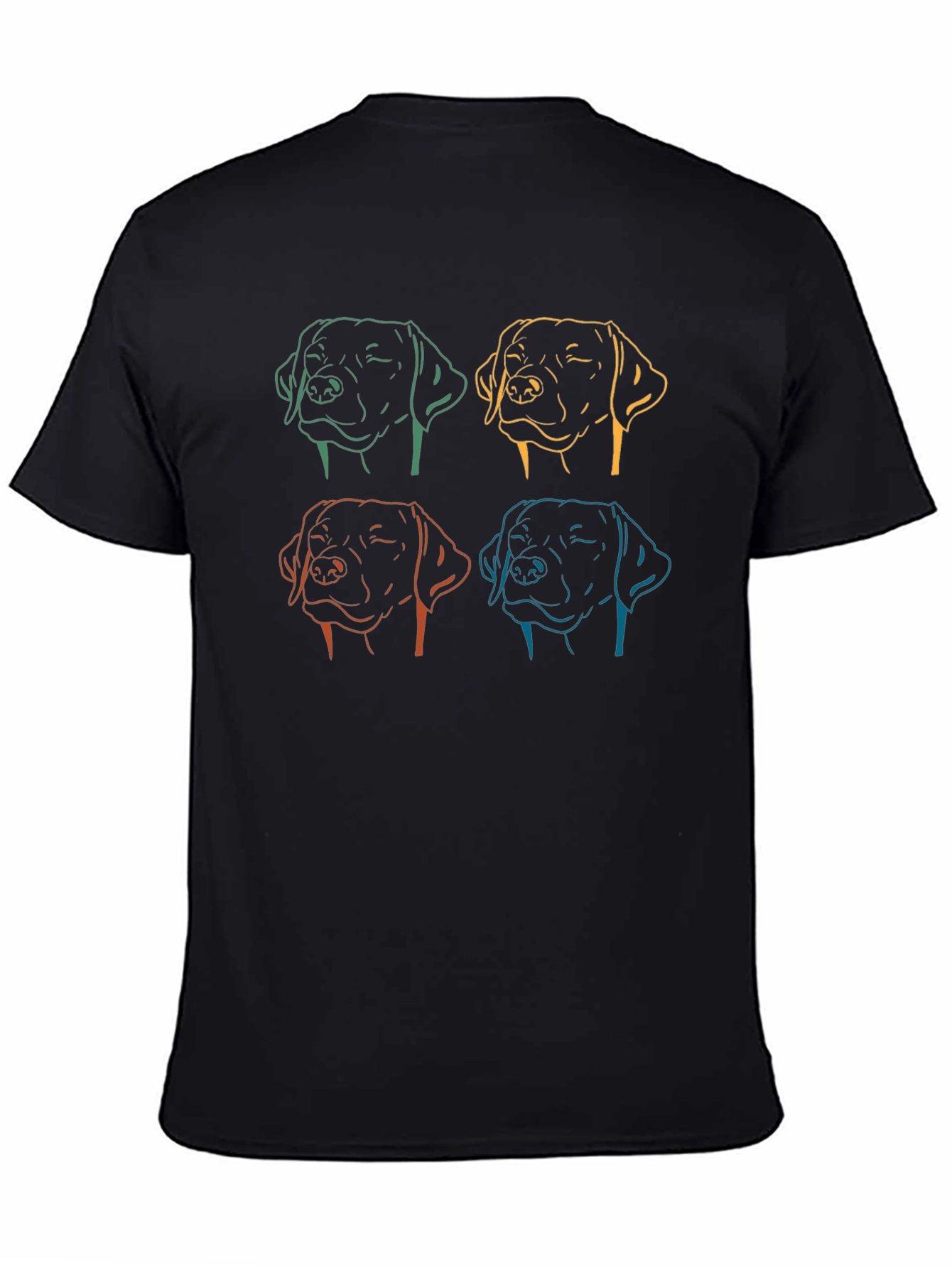 Black Dog Line Art Graphic Tee - Unisex view 4