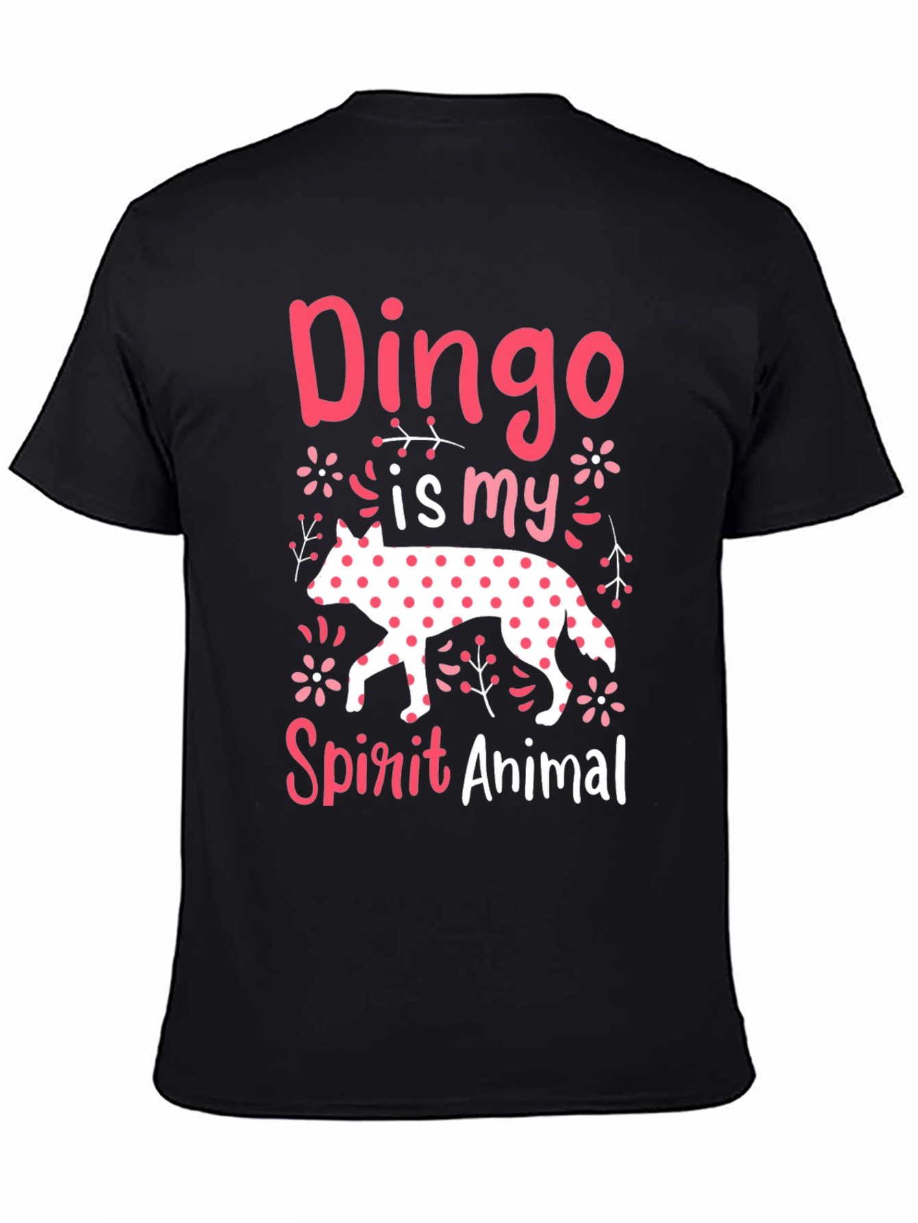 Black Dingo Spirit Animal Graphic Tee - Novelty Design view 4