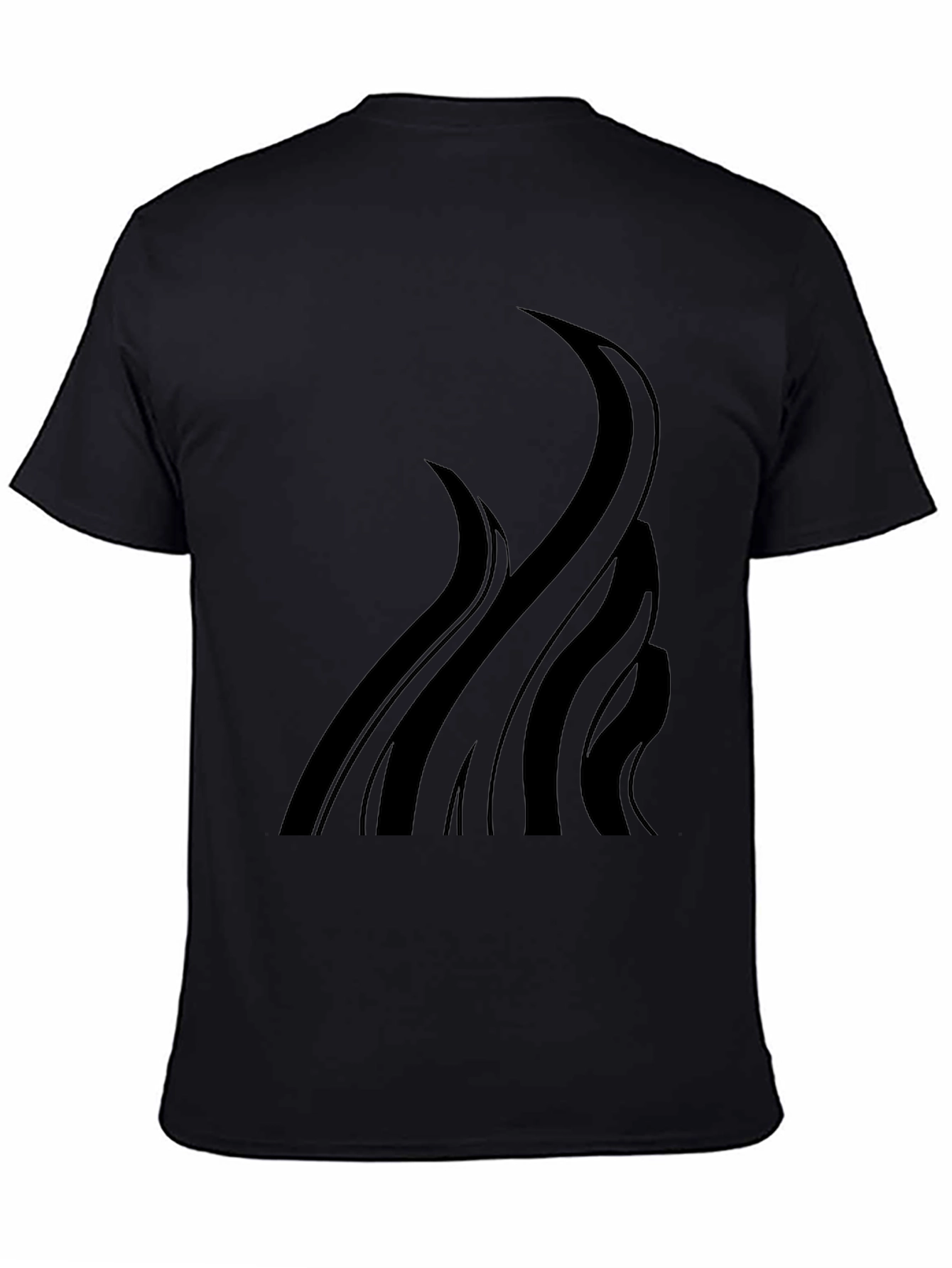 Black Black Graphic Tee - Abstract Tentacle Design view 4