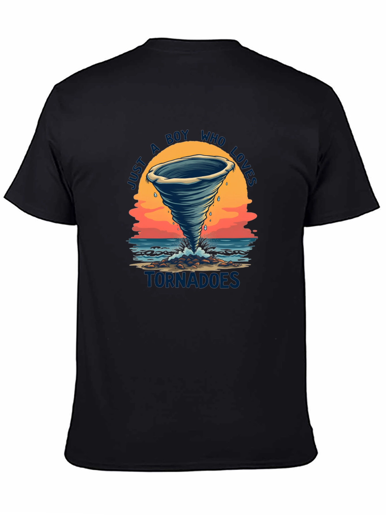 Black Tornado Graphic Tee - Weather Lover's Shirt view 4