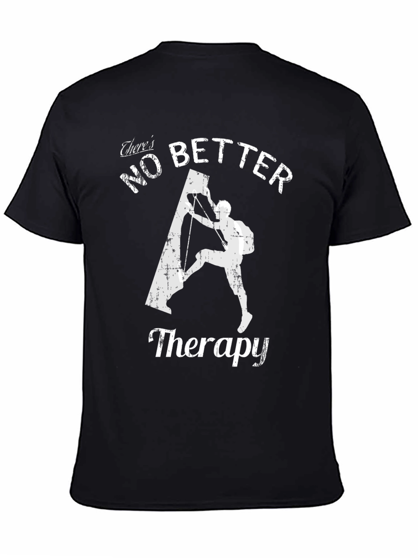 Black Climbing Therapy Graphic T-Shirt view 4