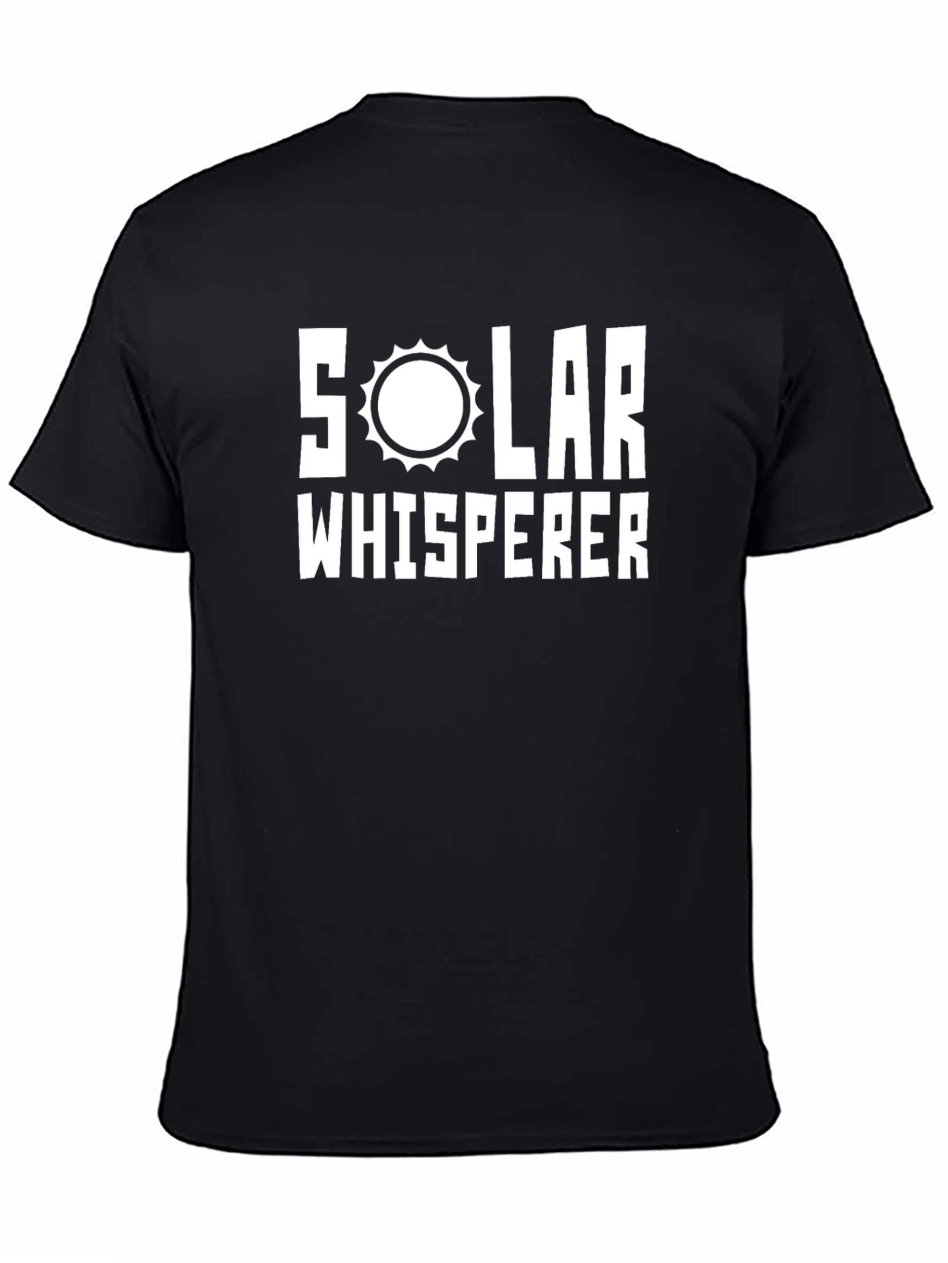 Black Solar Whisperer Graphic Tee - Black Cotton T-Shirt view 4
