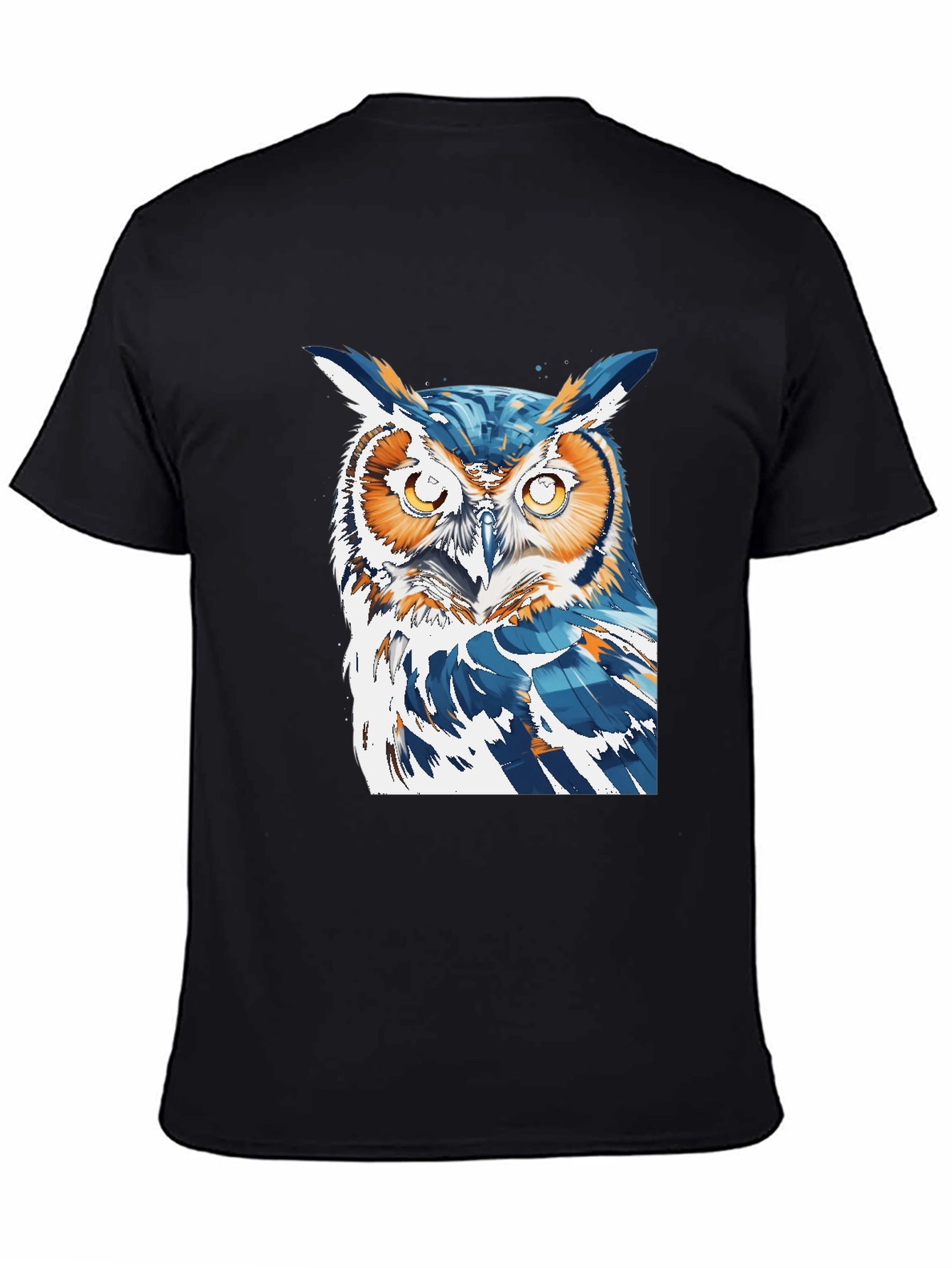Black Cool Owl Graphic Tee - Black T-Shirt view 4